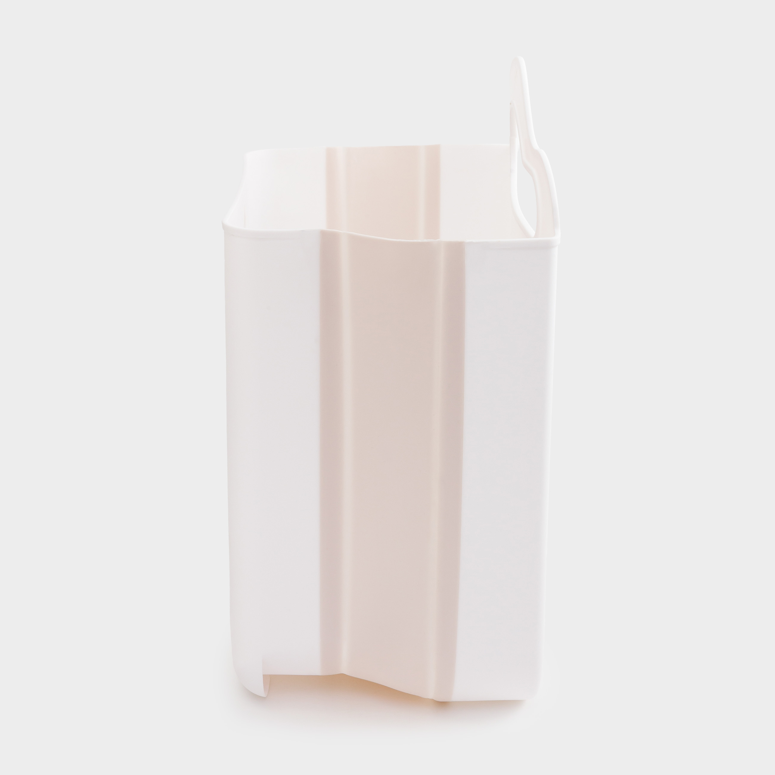 Laundry basket, 18x27x39 cm, folding, plastic / rubber, beige-pink, Foldaway