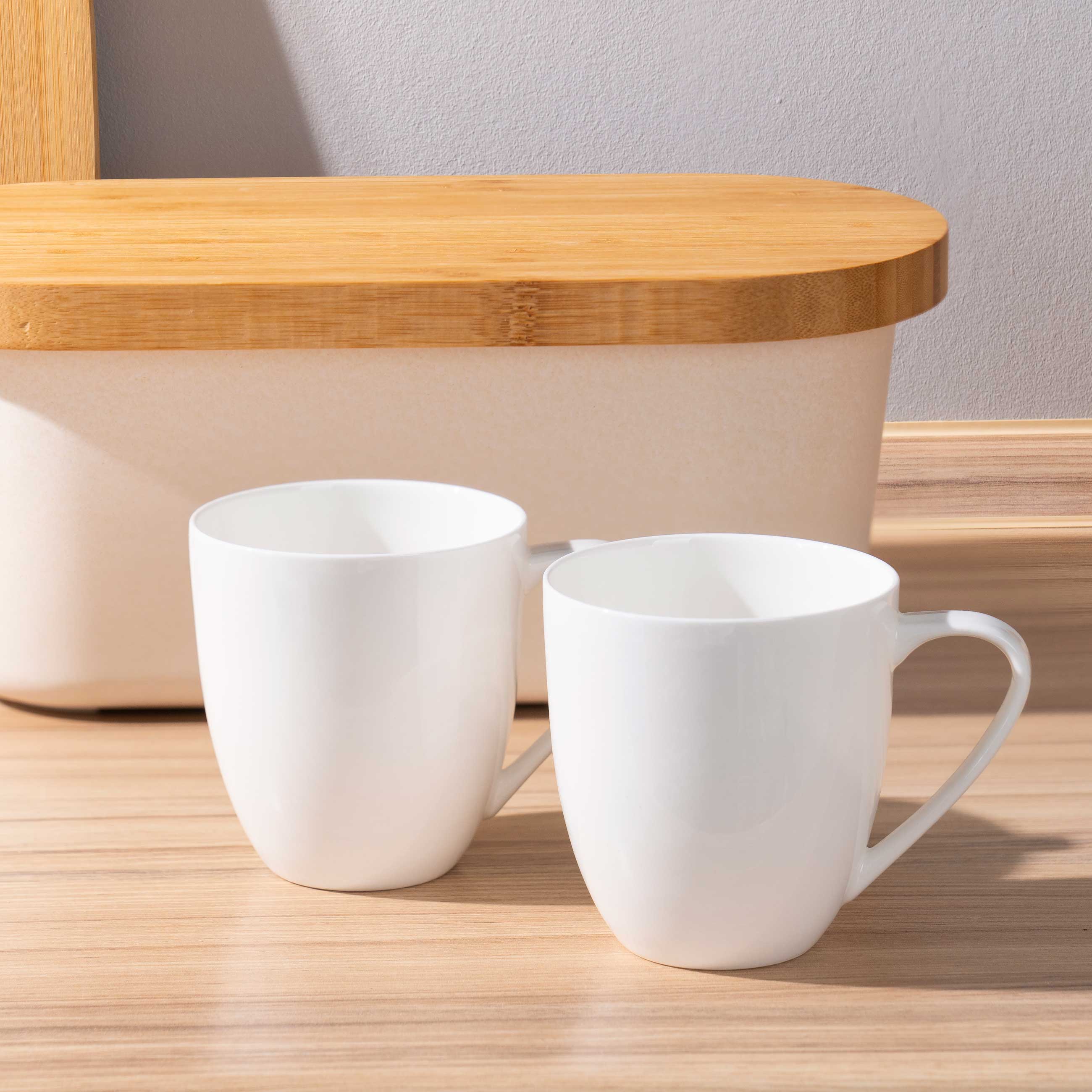 Mug, 450 ml, 2 pcs, porcelain F, white, Ideal white