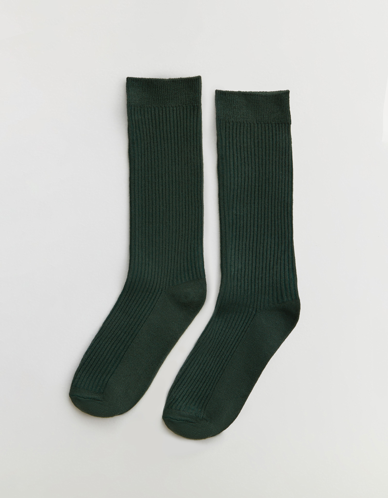 Women's socks, size 36-38, ribbed, bamboo / polyester, dark green, Heddy