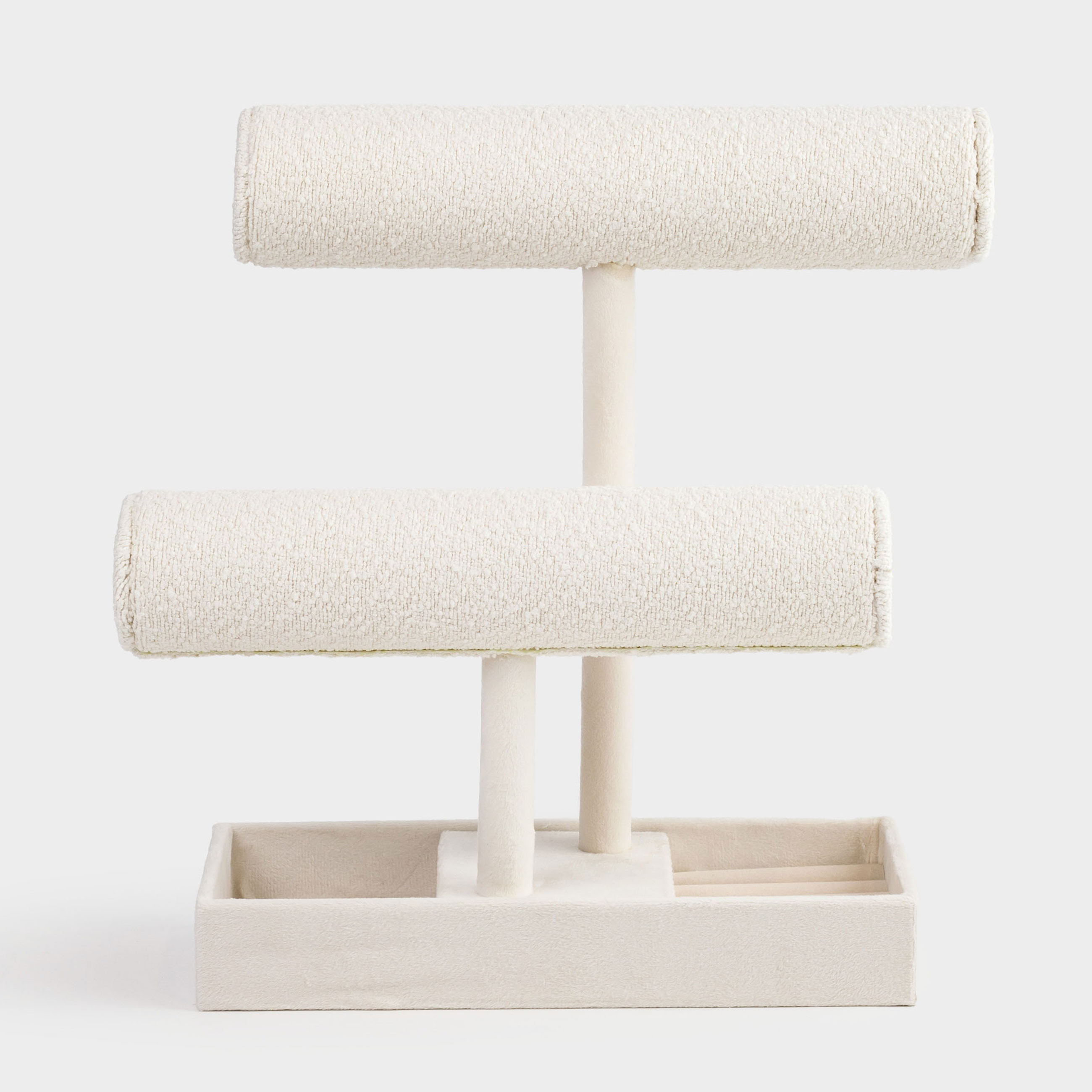 Watch and jewelry holder, 24x28 cm, Boucle / metal, milky, Boucle, image-0