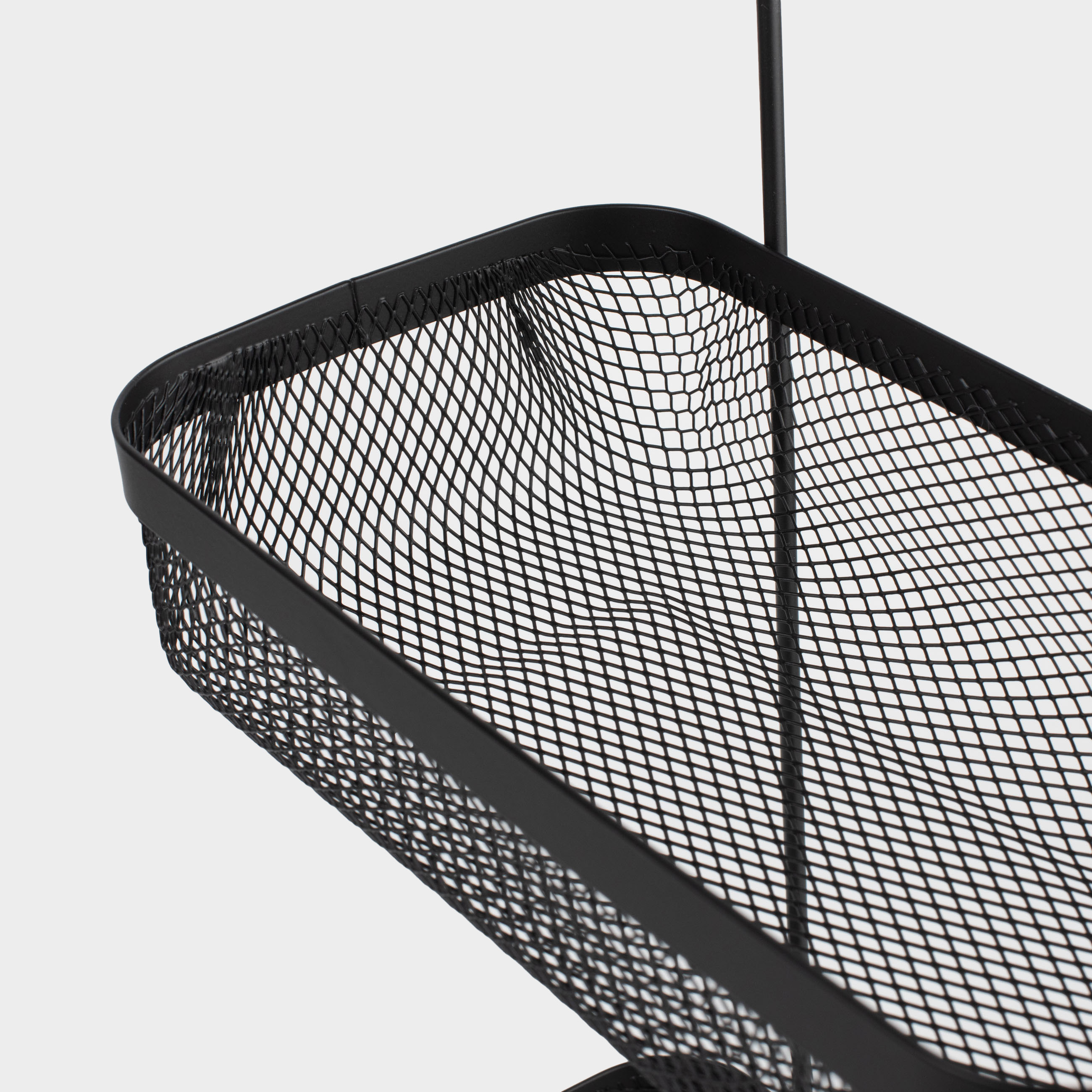 Organizer shelf, 26x13x62cm, 2-tier, metal, rectangular, black, Mesh, Twist black, image-4