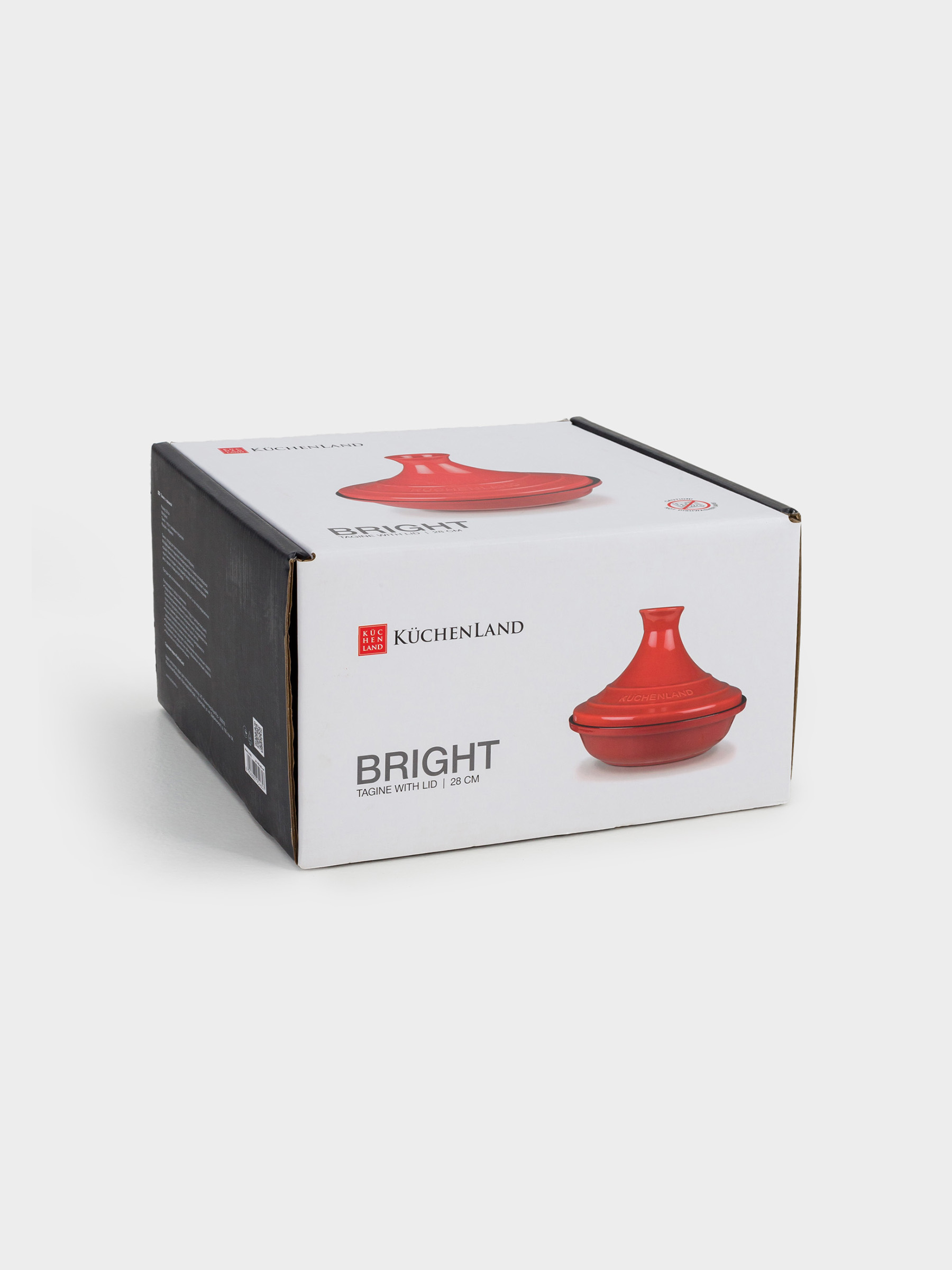 Tagine, 28 cm, with lid, cast iron / ceramic, Red, Bright, image-5