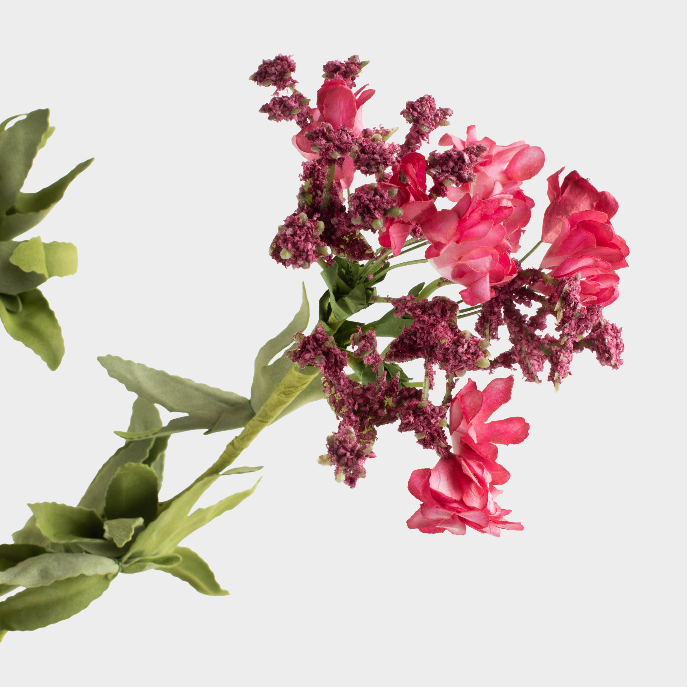 Decorative branch, 73 cm, foam/paper, Pink flowers, Flower garden, image-2