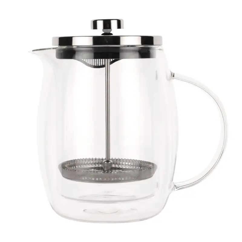 French press, 800 ml, glass B/ steel, round, Air ,image-0