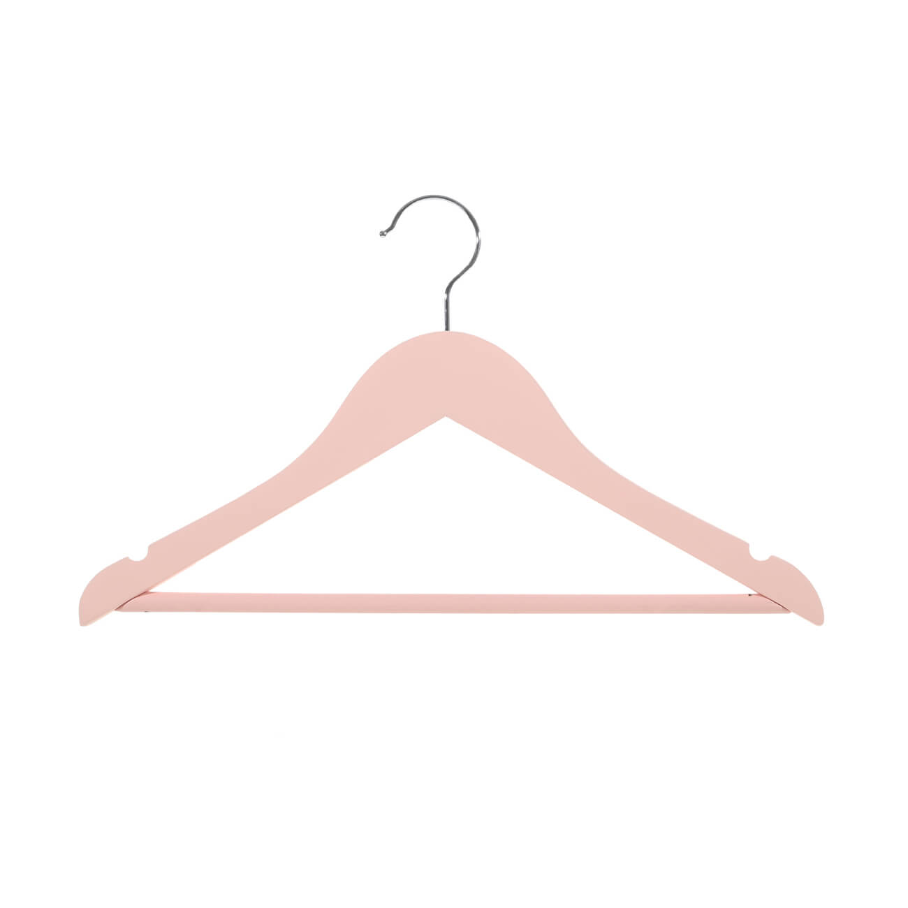 Hanger, 35 cm, 3 pcs, children's, wood, pink, Wooden house