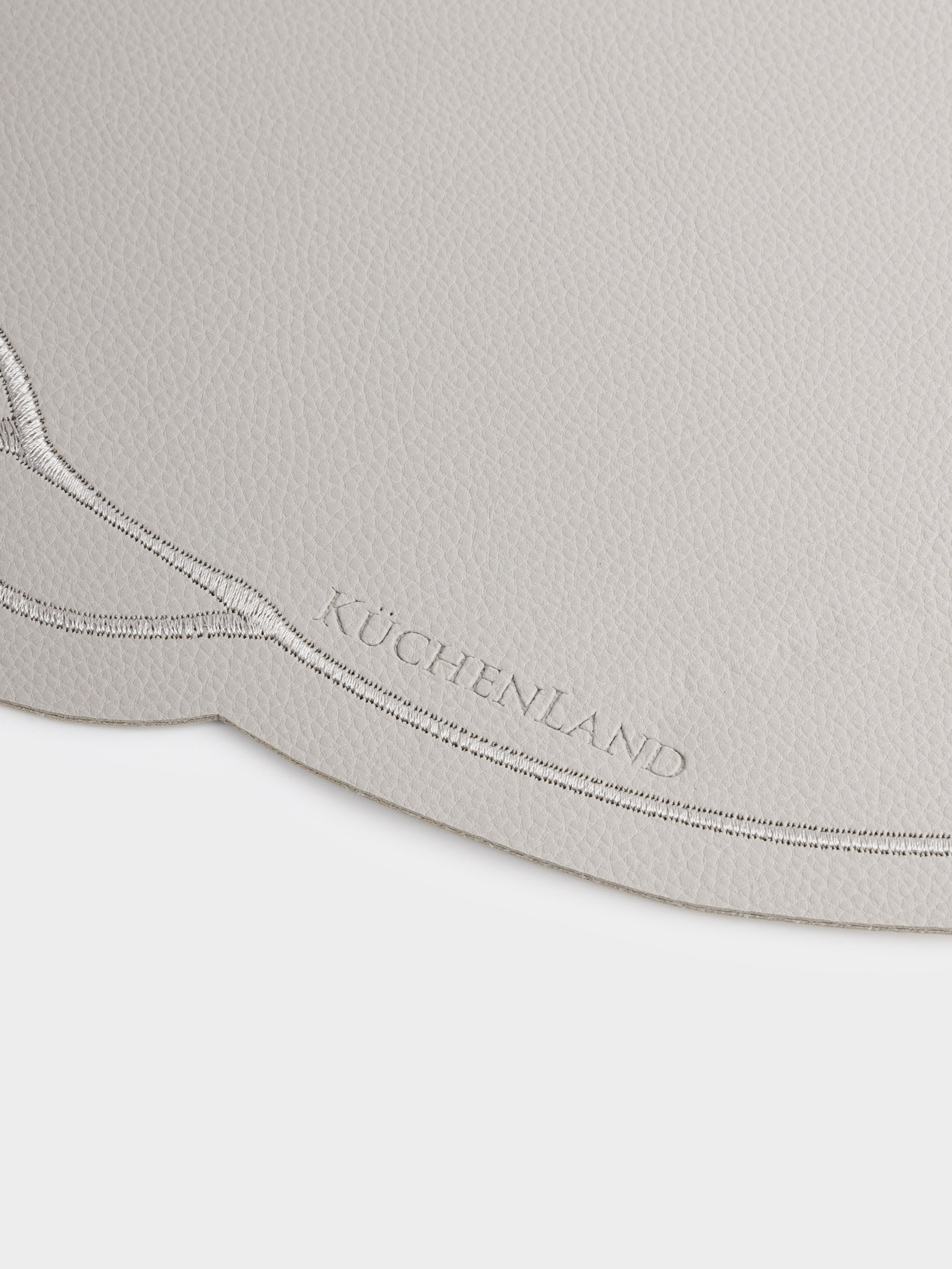 Placemat, 35x48 cm, PVC, shaped, milky, Oyster, Rock shape, image-3