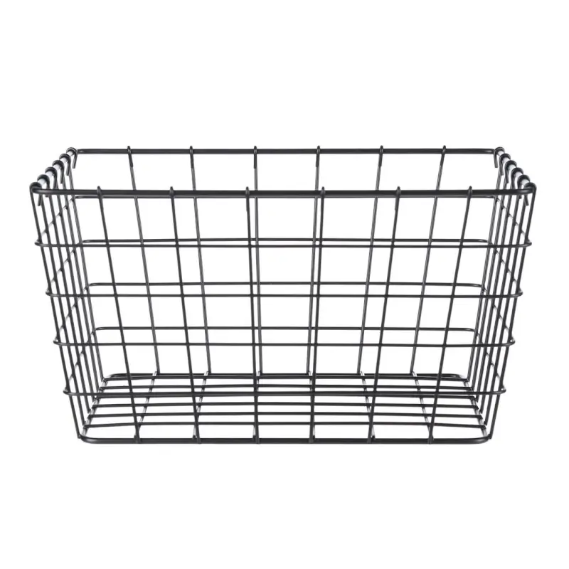 Storage basket, 26x19x14 cm, metal, rectangular, black, Twist black ,image-0