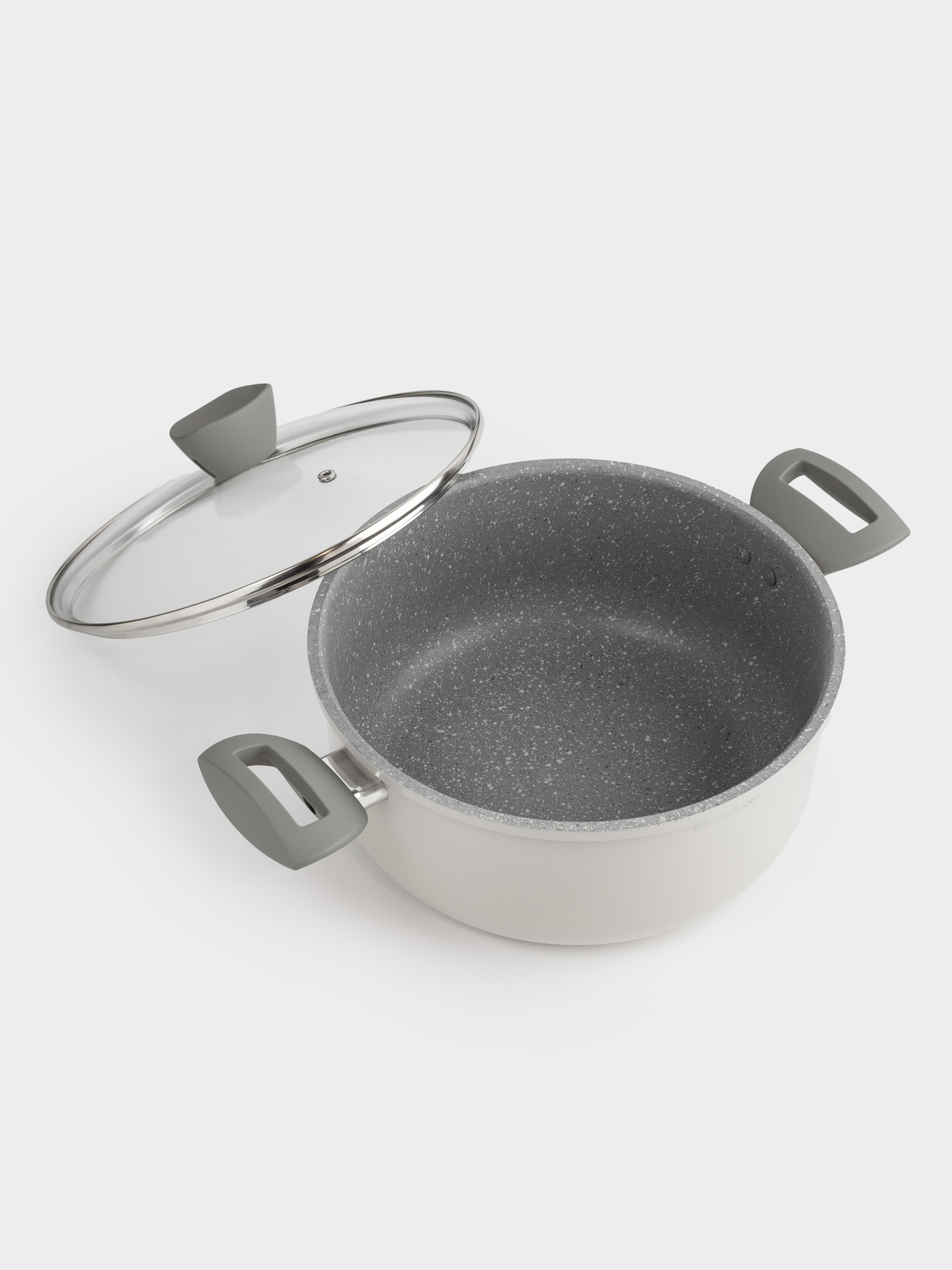 Tableware set, 4 items, coated, aluminum, beige, Tasty, image-2