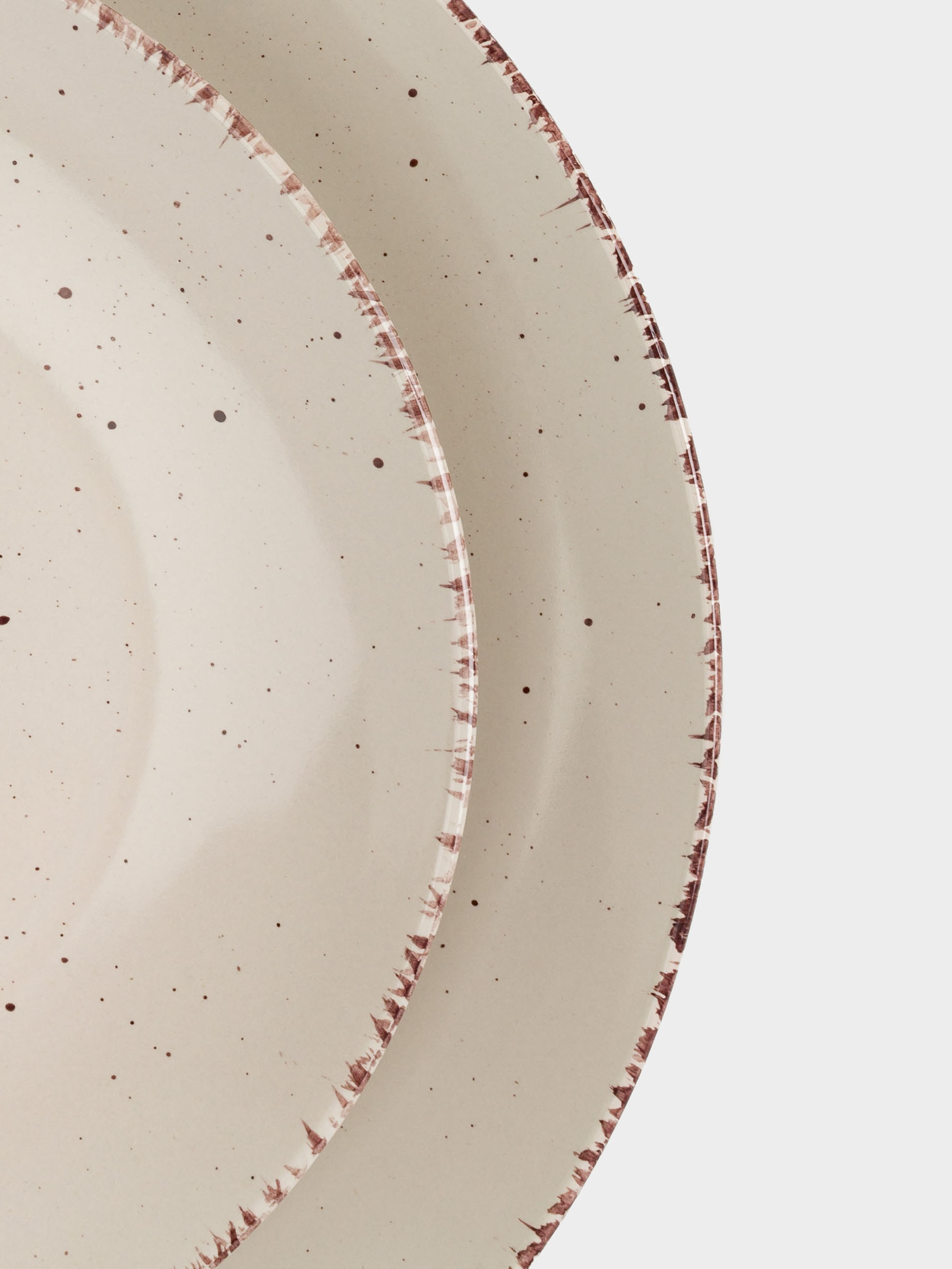 Dining set, 6 pers., 18 pr., ceramic, beige, speckled, Speckled, image-4