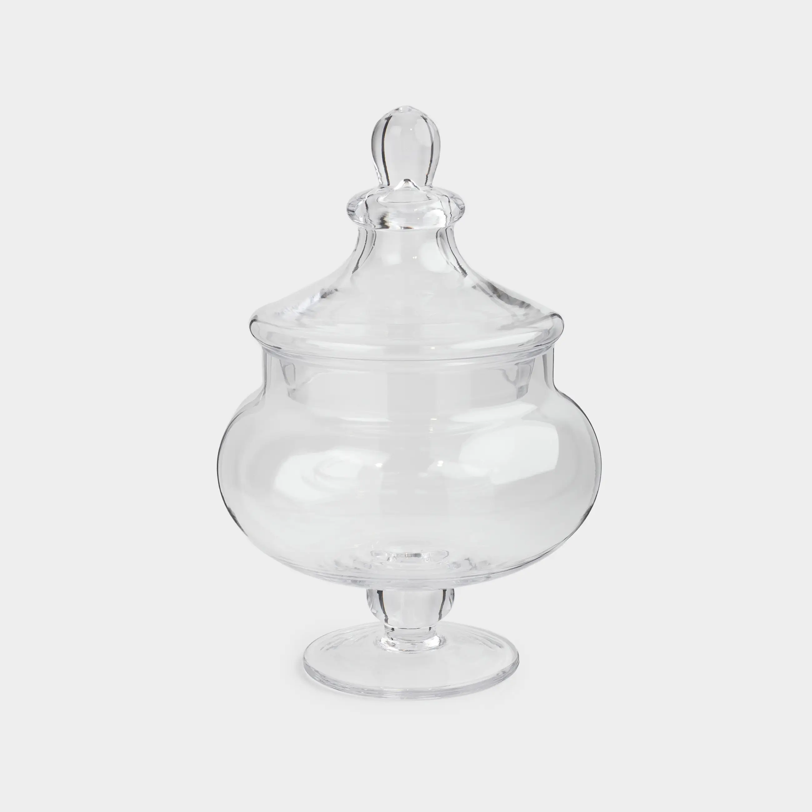 Candy bowl, 26x17 cm, 1,4 l, legged, with lid, glass, Clear, image-0