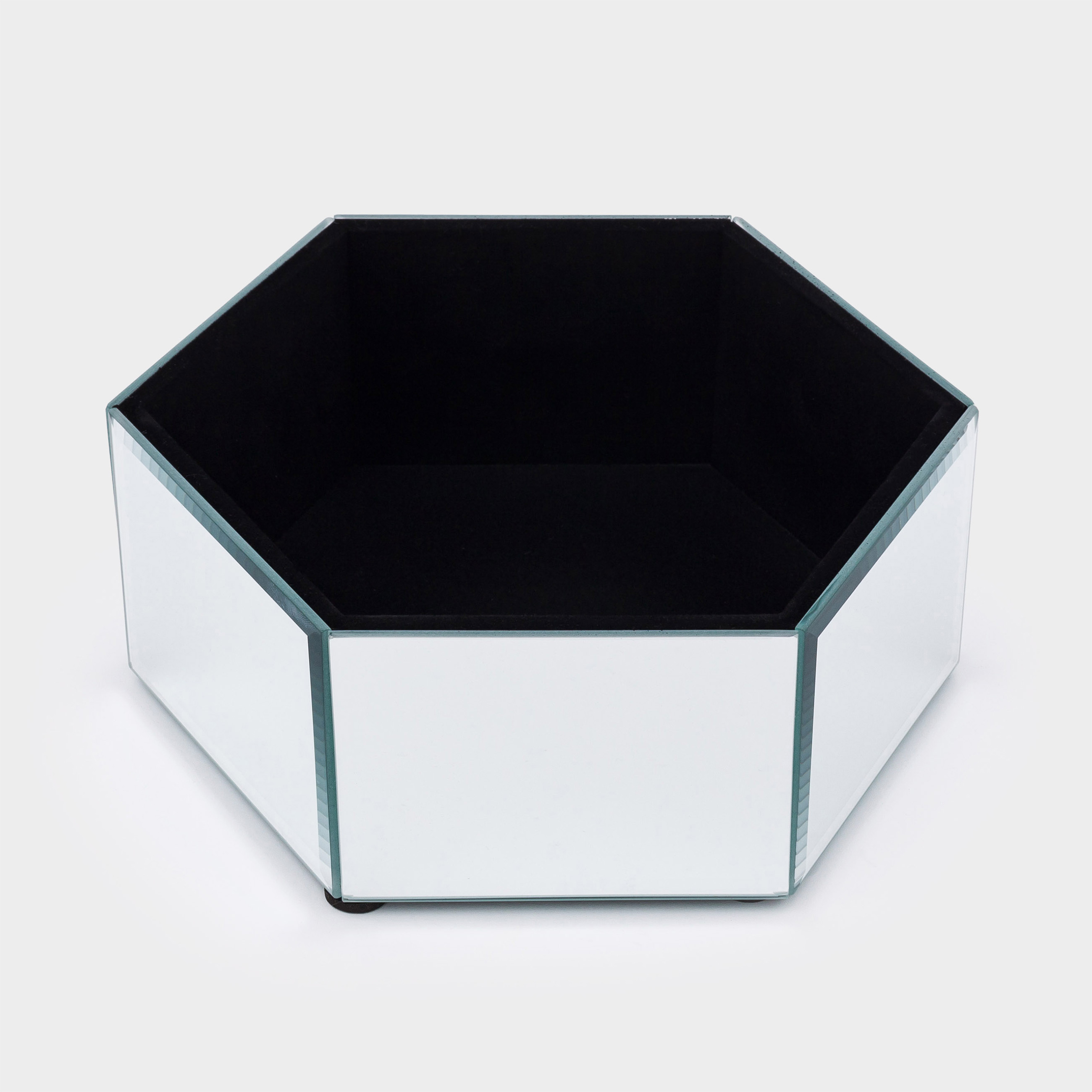 Jewelry box, 19x21 cm, glass, mirror, Lotus, Glossy