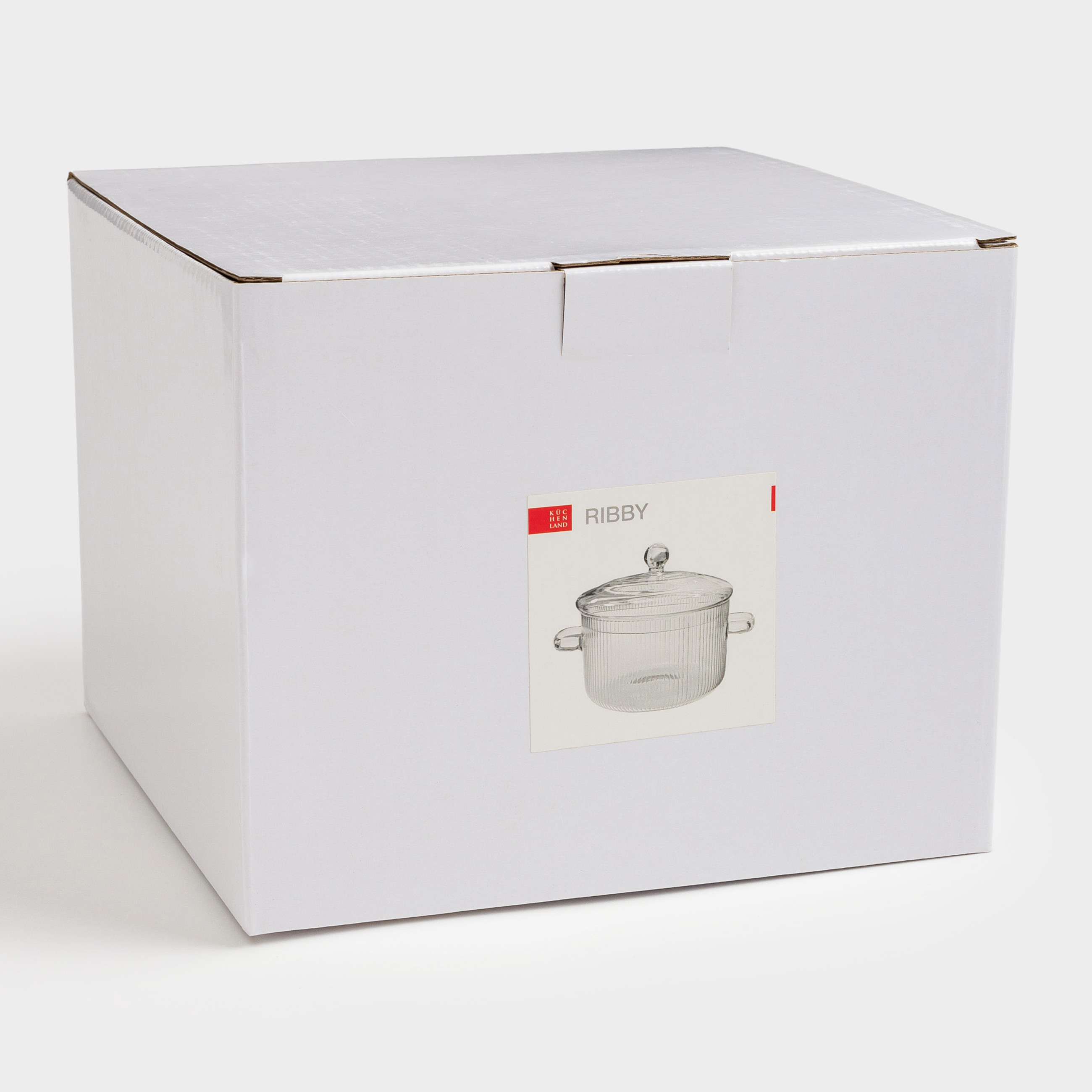 Pot, 16 cm, 1,7 l, with lid, glass B, Ribby