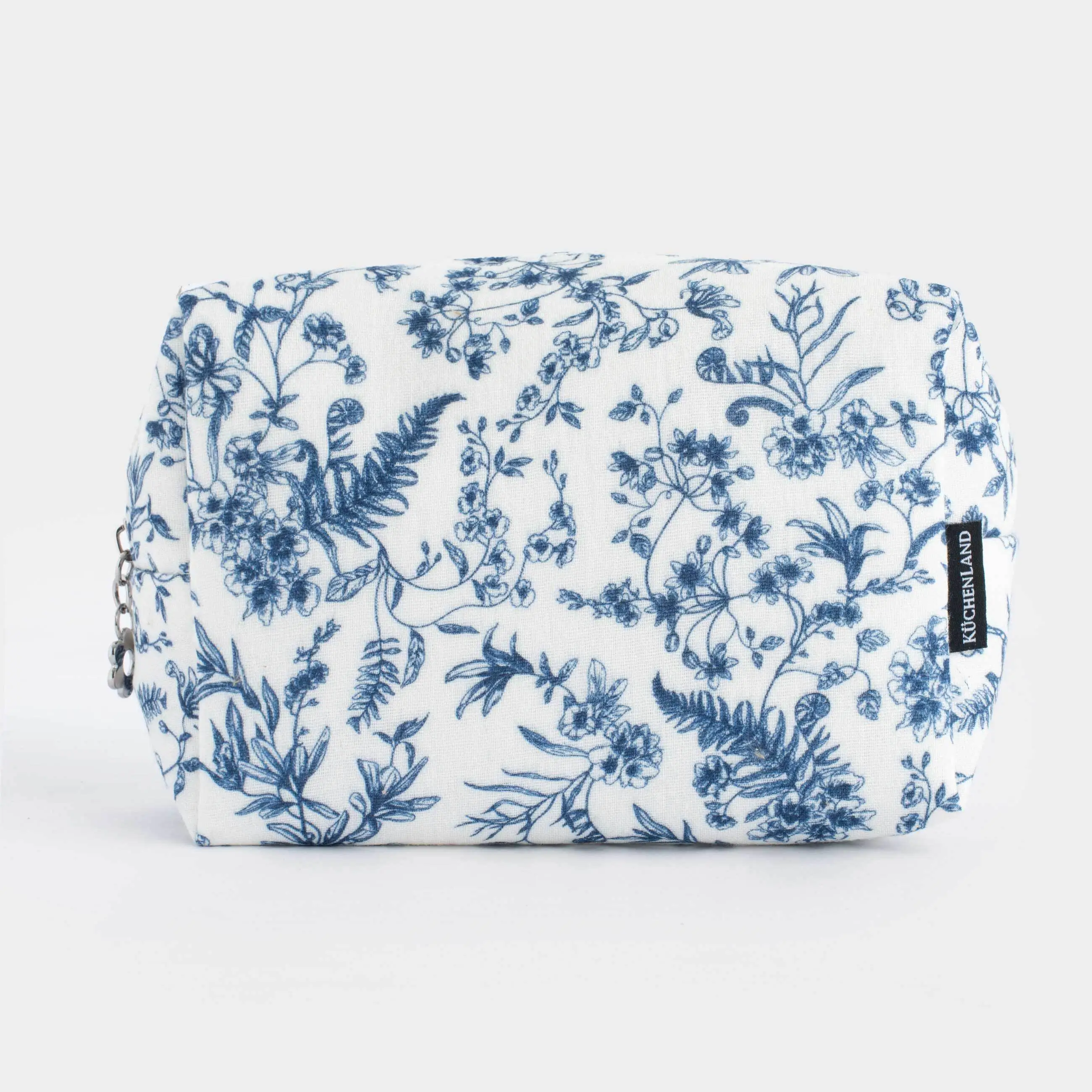 Cosmetic bag, 18x12 cm, muslin, Flowers, Muslin print
