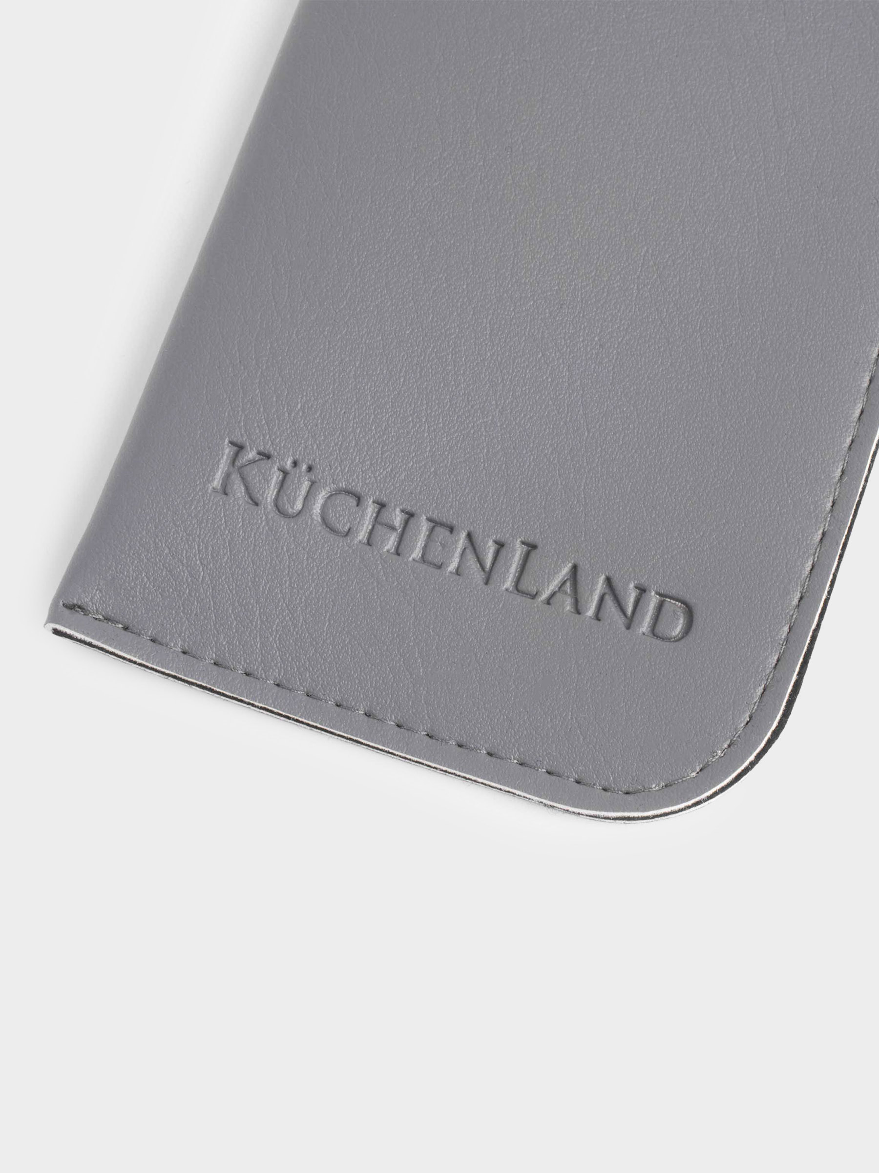Eyeglass case, 18x8 cm, polyurethane, light grey, Rock