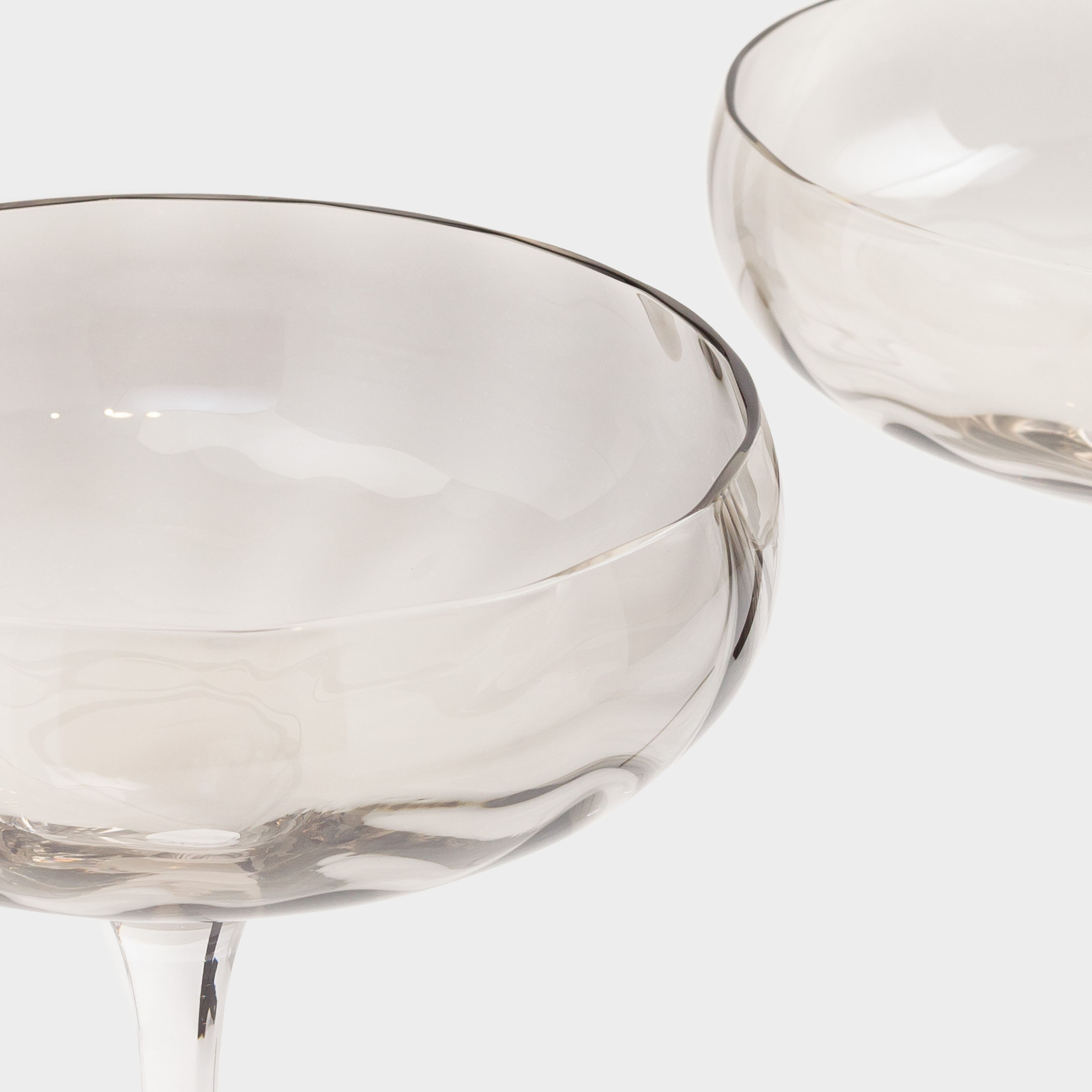 Champagne coupe glass, 220 ml, 2 pcs, glass, grey, Filo R color, image-4