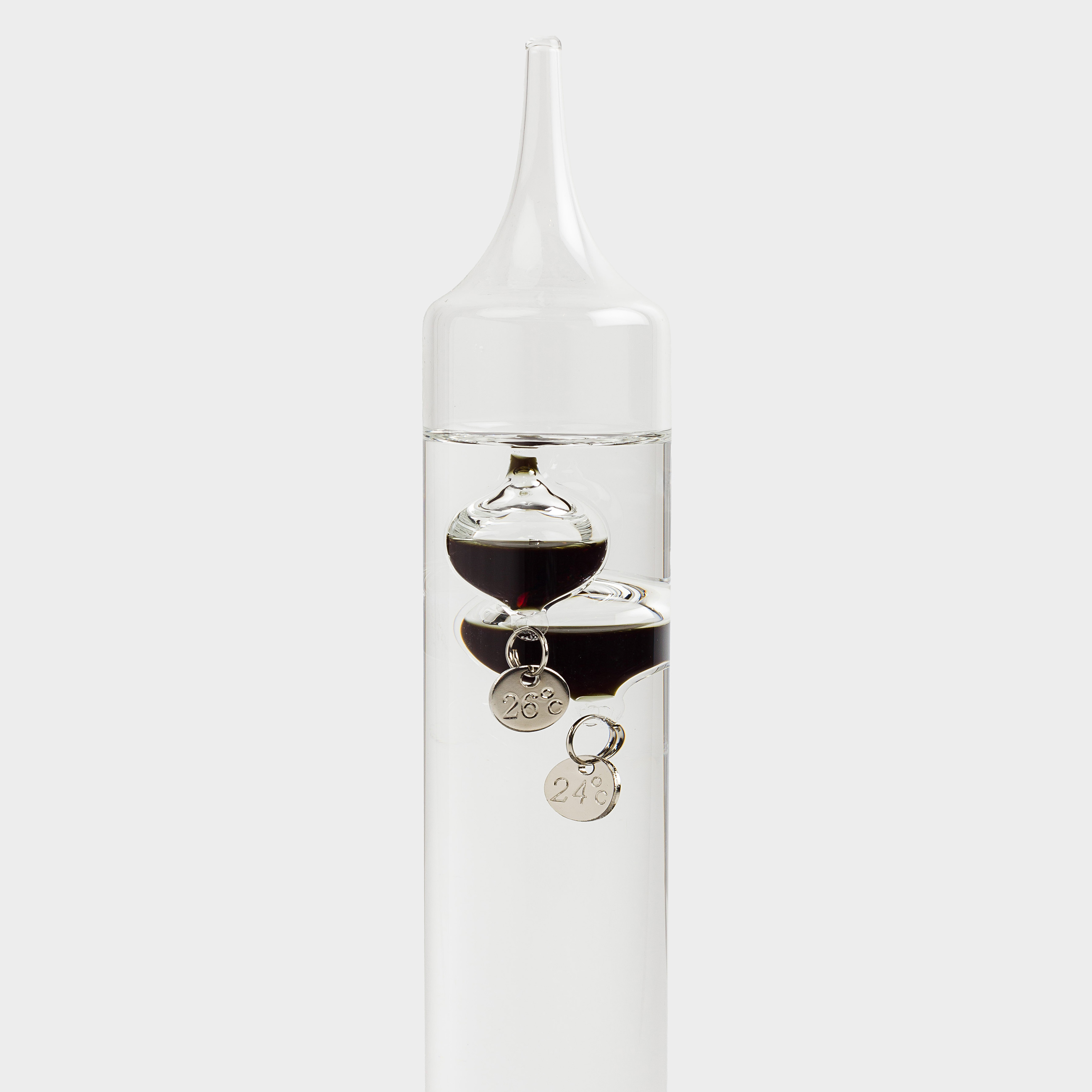 Galileo thermometer, 28 cm, 5 buoy vessels, glass, Discovery, image-3