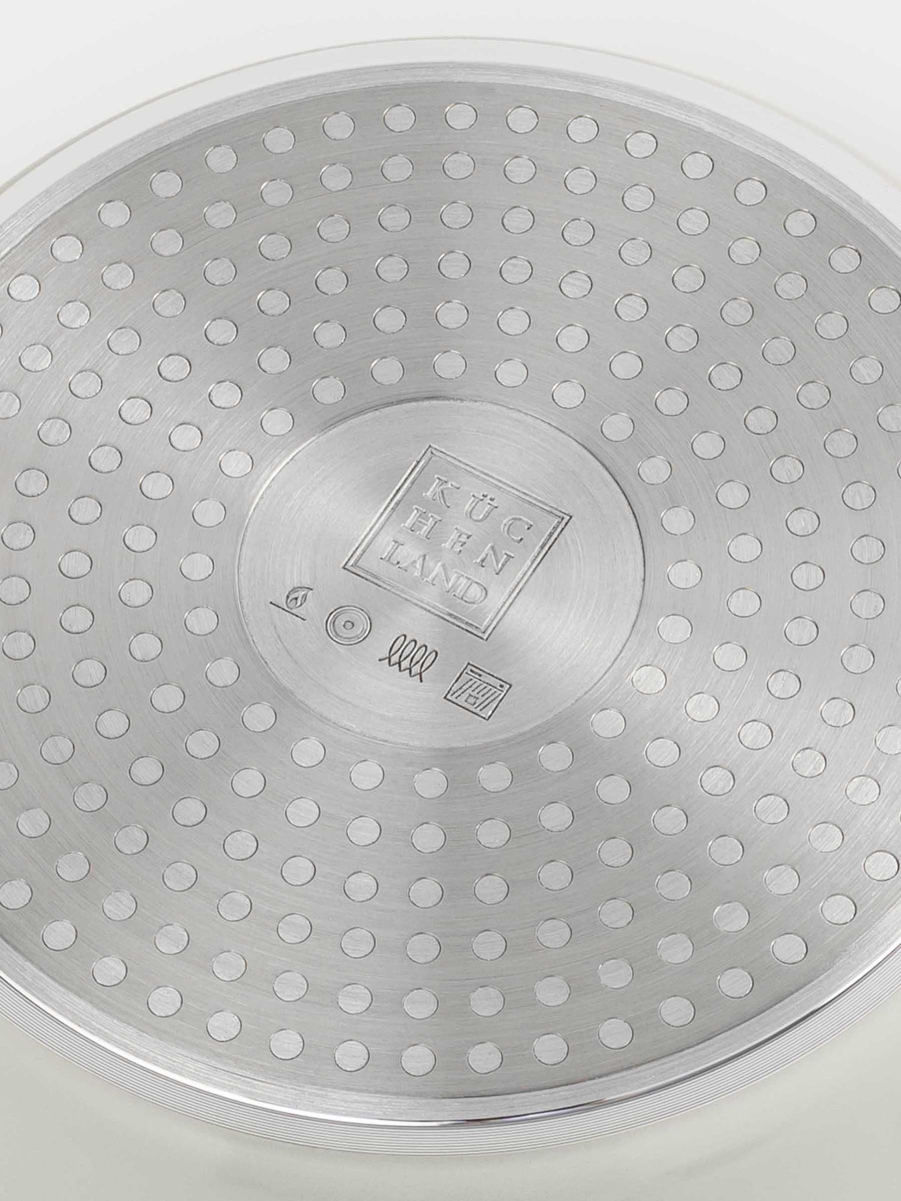 Pot, 20 cm, 2.3 l, with lid, coated, aluminum, milky, Sentimentality, image-3