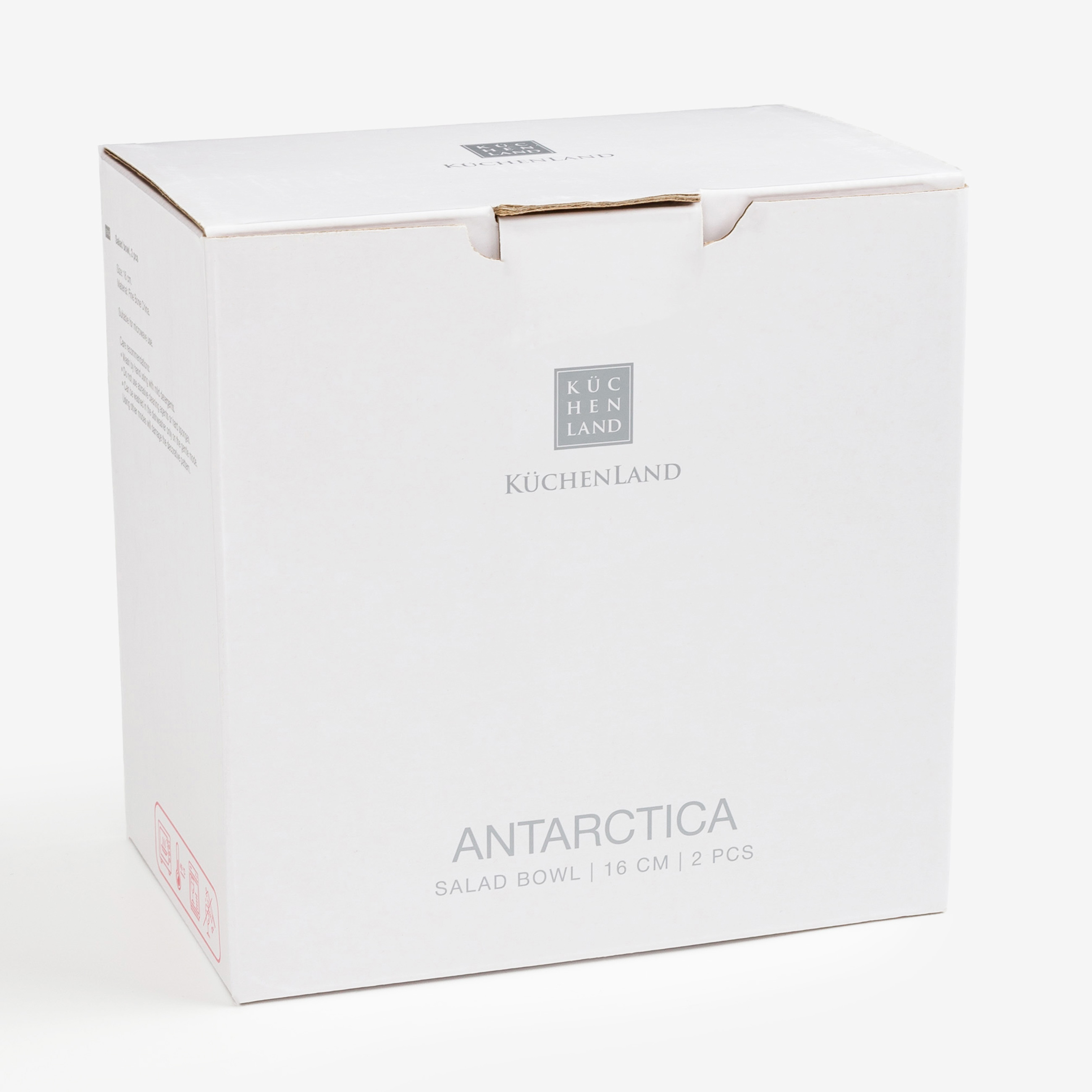 Salad bowl, 16x7 cm, 800 ml, 2 pcs, porcelain F, Antarctica