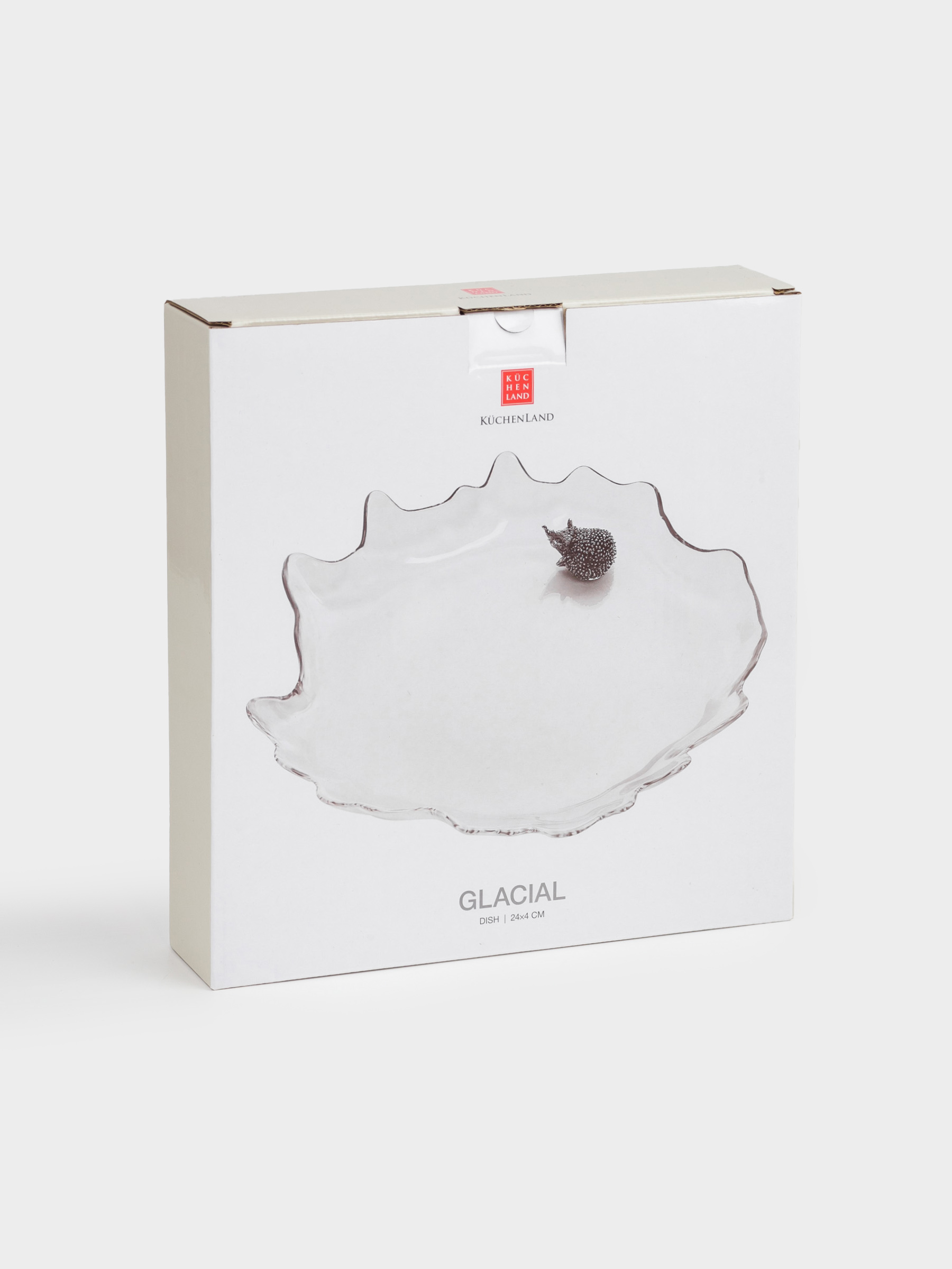 Dish, 24x3 cm, glass / metal, Hedgehog, Glacial, image-4