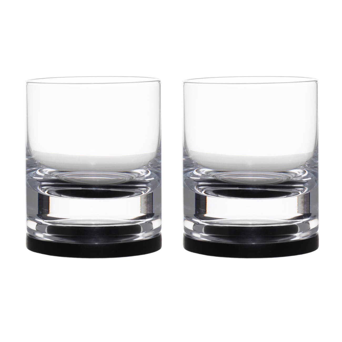 Drinking glass, 10 cm, 340 ml, 2 pcs, on a stand, glass / wood, Clear