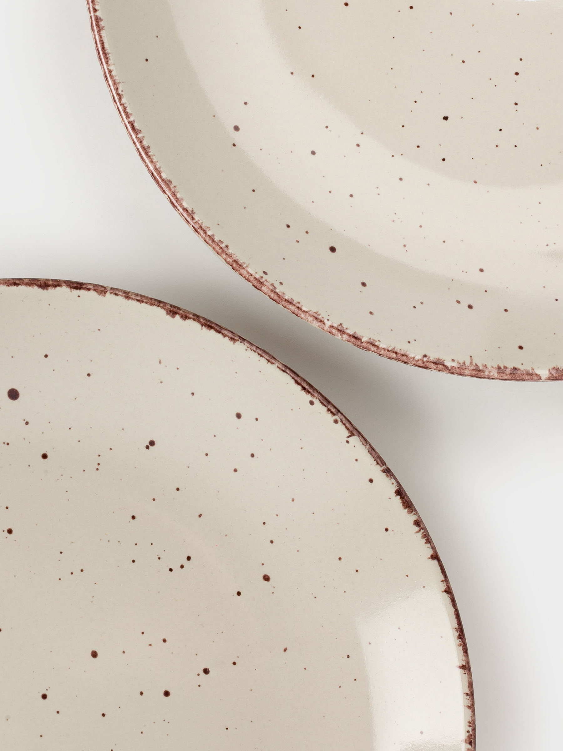 Dinner plate, 27 cm, 2 pieces, ceramic, beige, speckled, Speckled, image-3