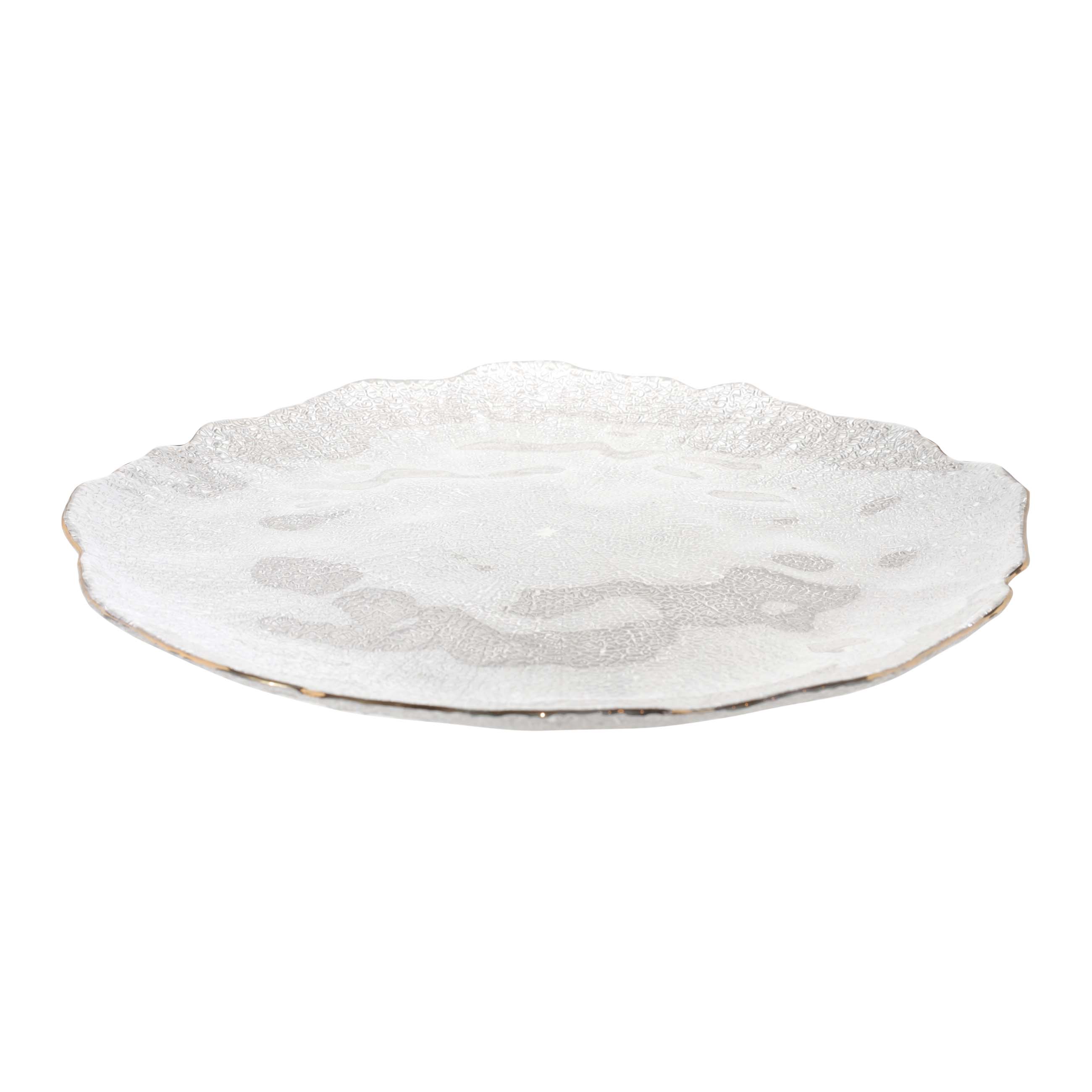 Dish, 33 cm, glass, with golden edging, Berg