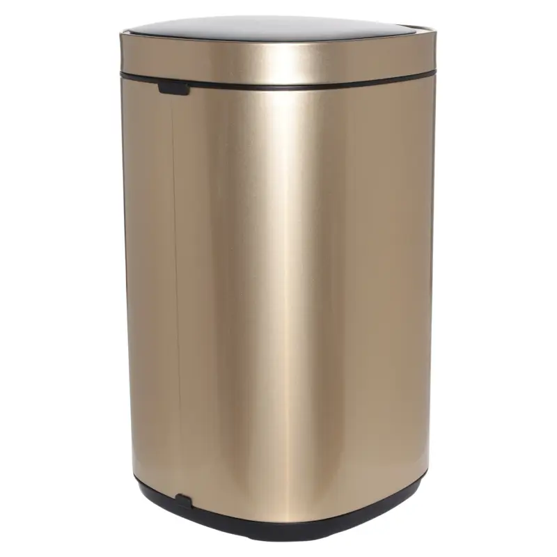Trash can, 40 l, touch-sensitive, steel/plastic, gold, Sensor bin ,image-0