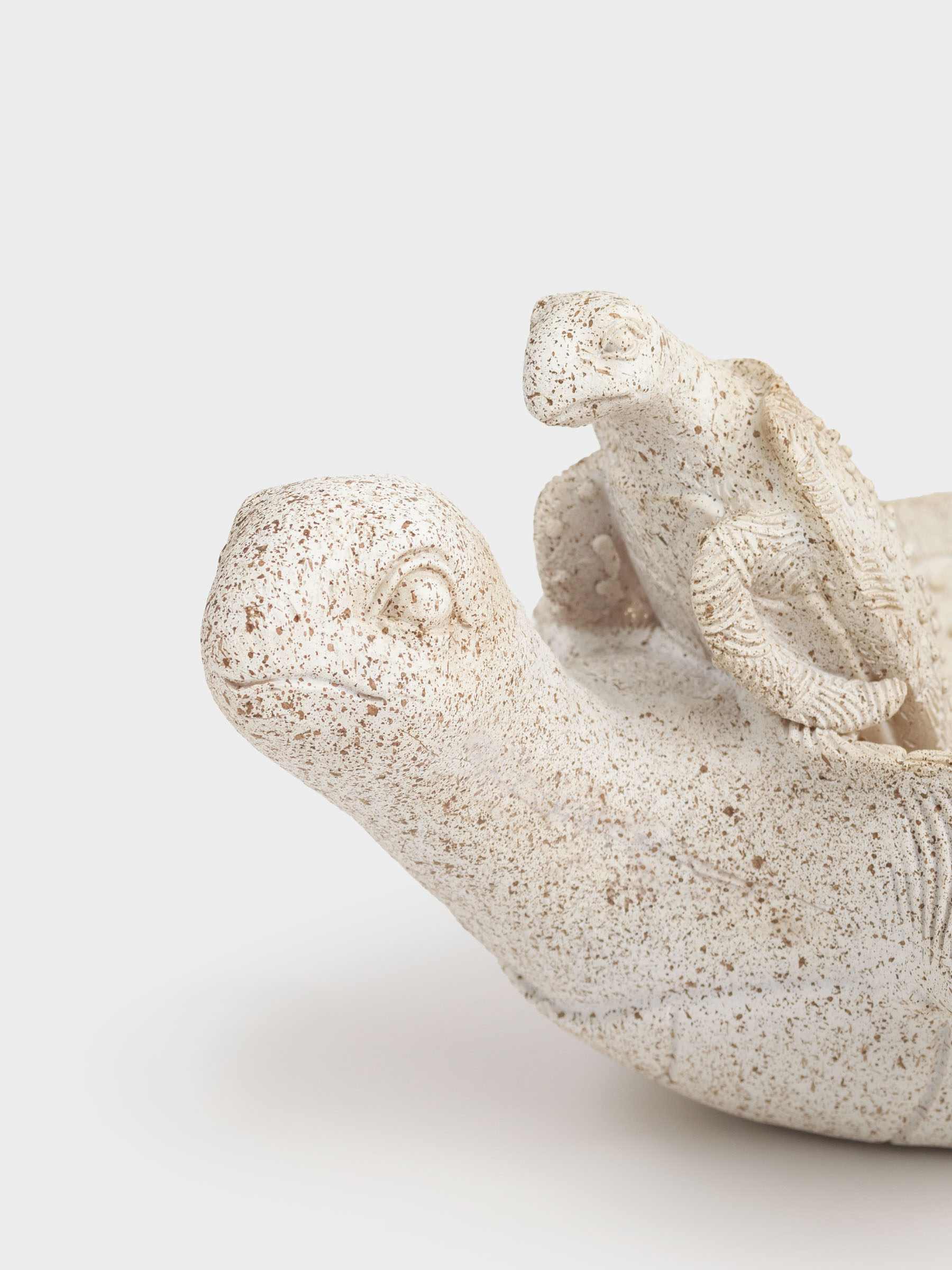 Decorative dish, 31x24x13 cm, polyresin, sand, Turtle with baby, Grand turtle, image-5