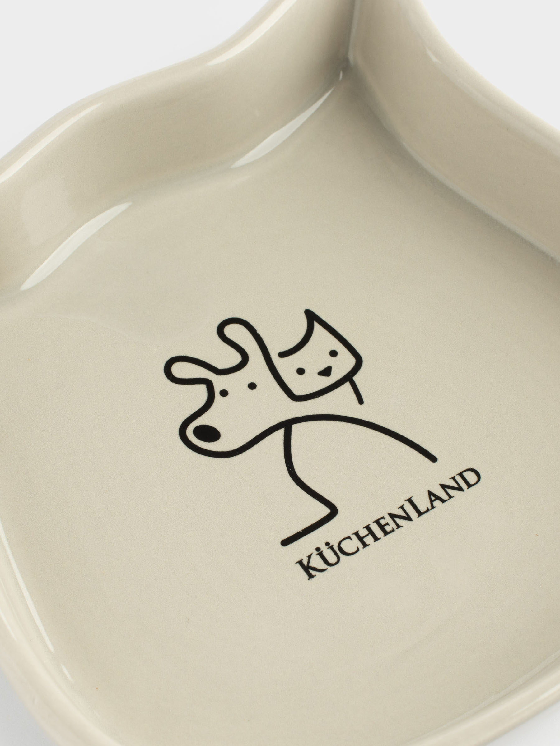 Pet bowl, 14x14 cm, 160 ml, ceramic, grey, Cat, Whiskers, image-9