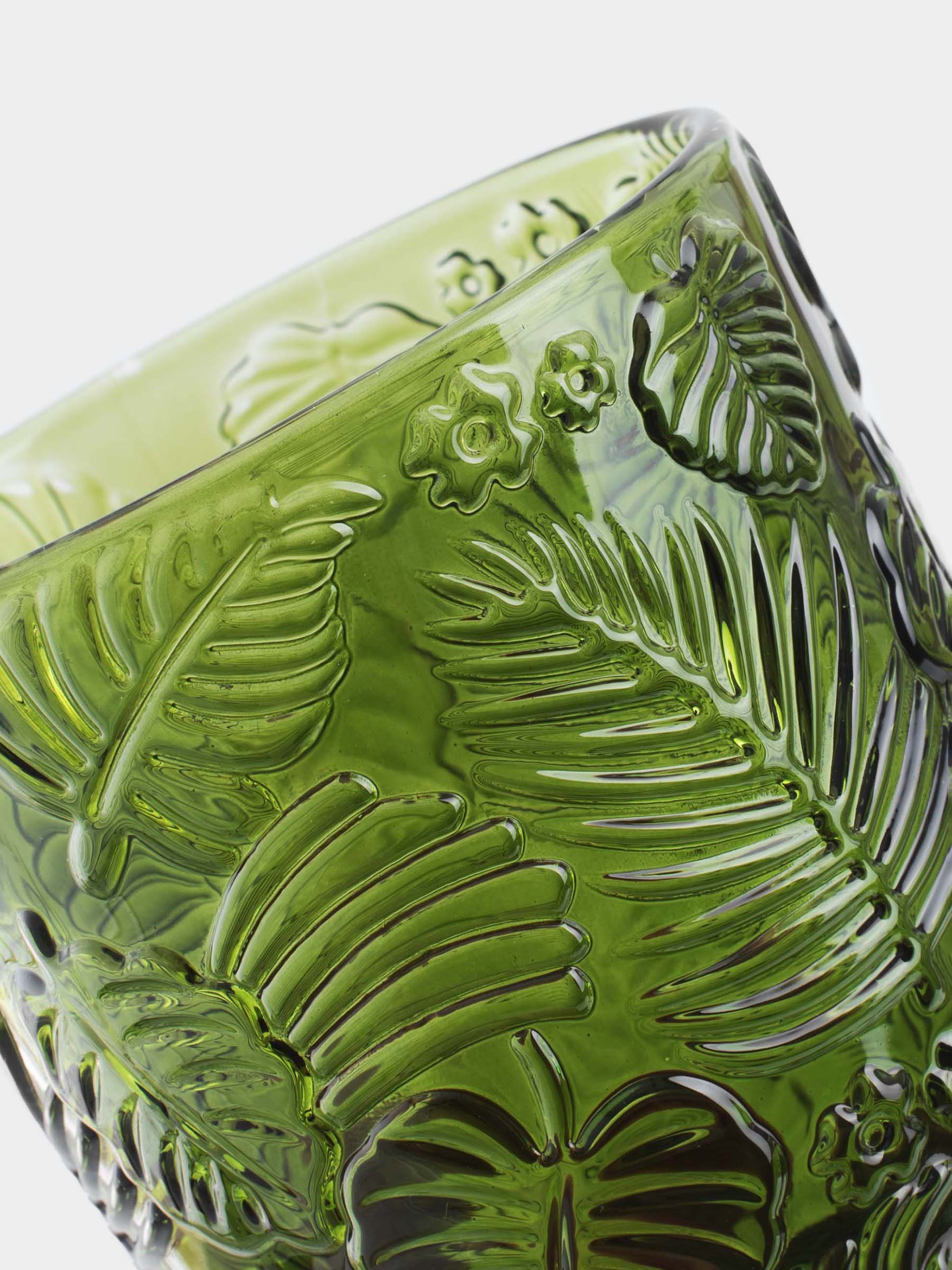 Glass, 10 cm, 300 ml, glass R, green, Monstera, Tropical leaves, image-5