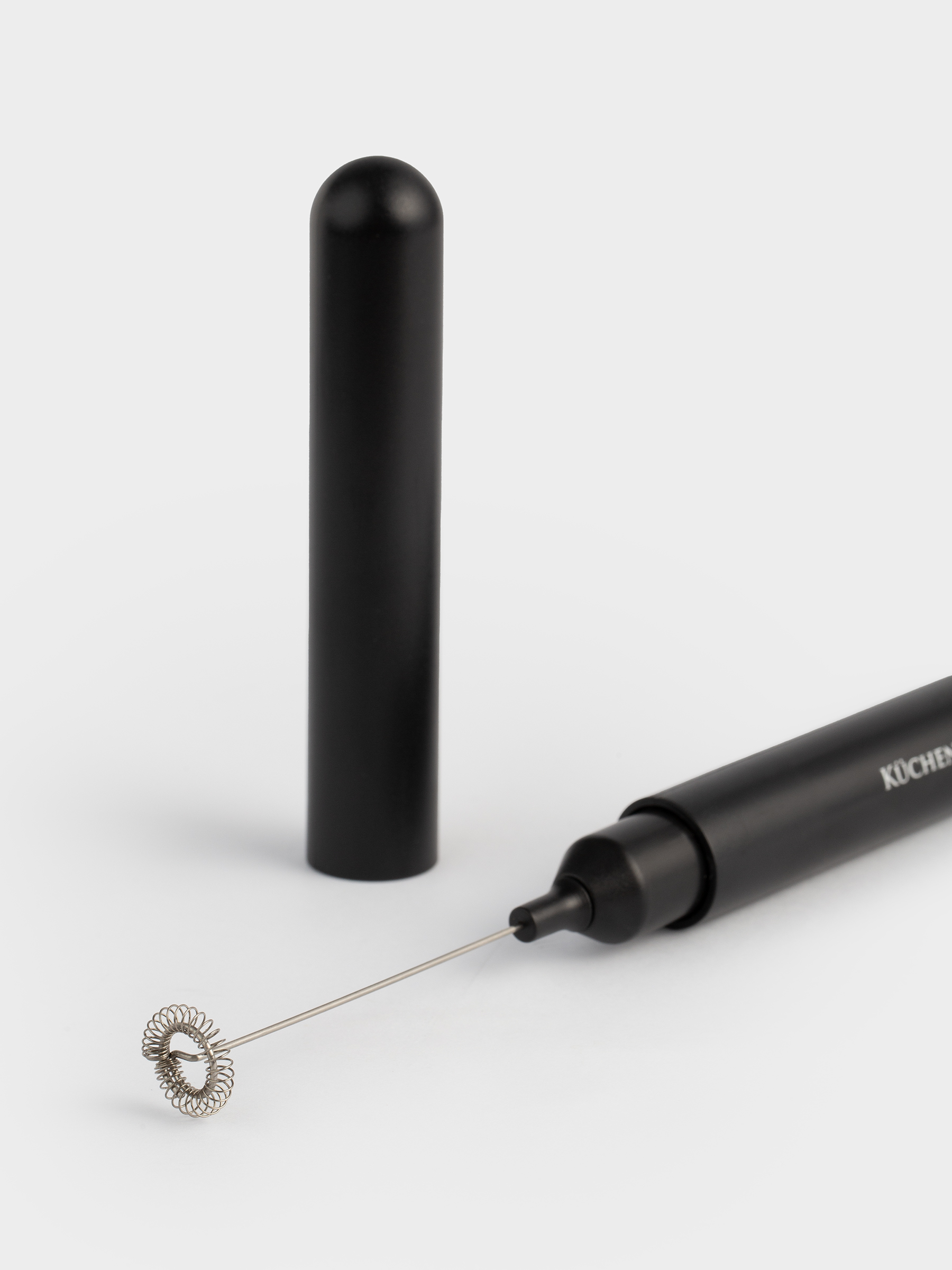 Milk frother, 24cm, submersible, in a case, plastic/steel, black, Liberica, image-1