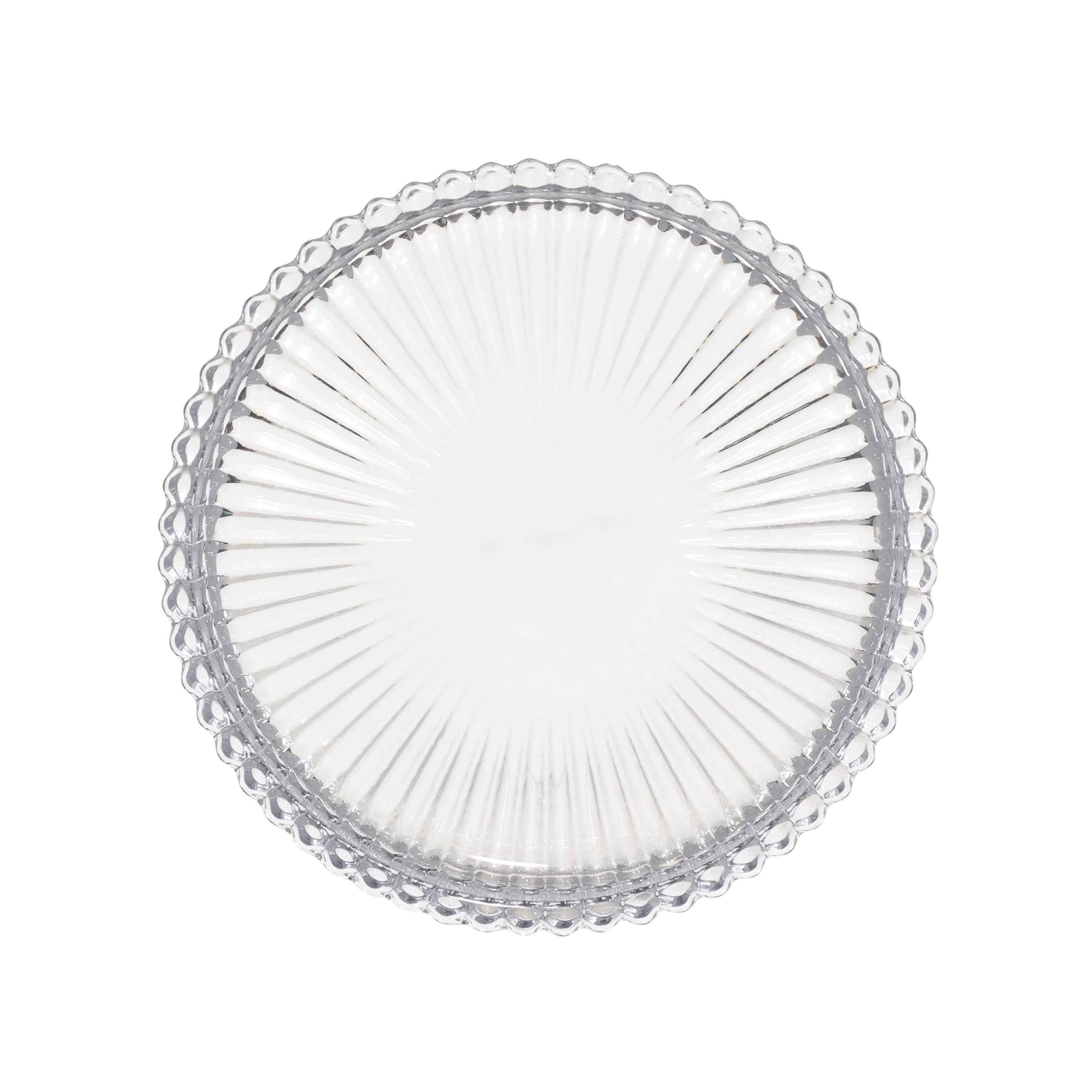 Candle holder, 9 cm, for cylindrical candle, glass, Ribby