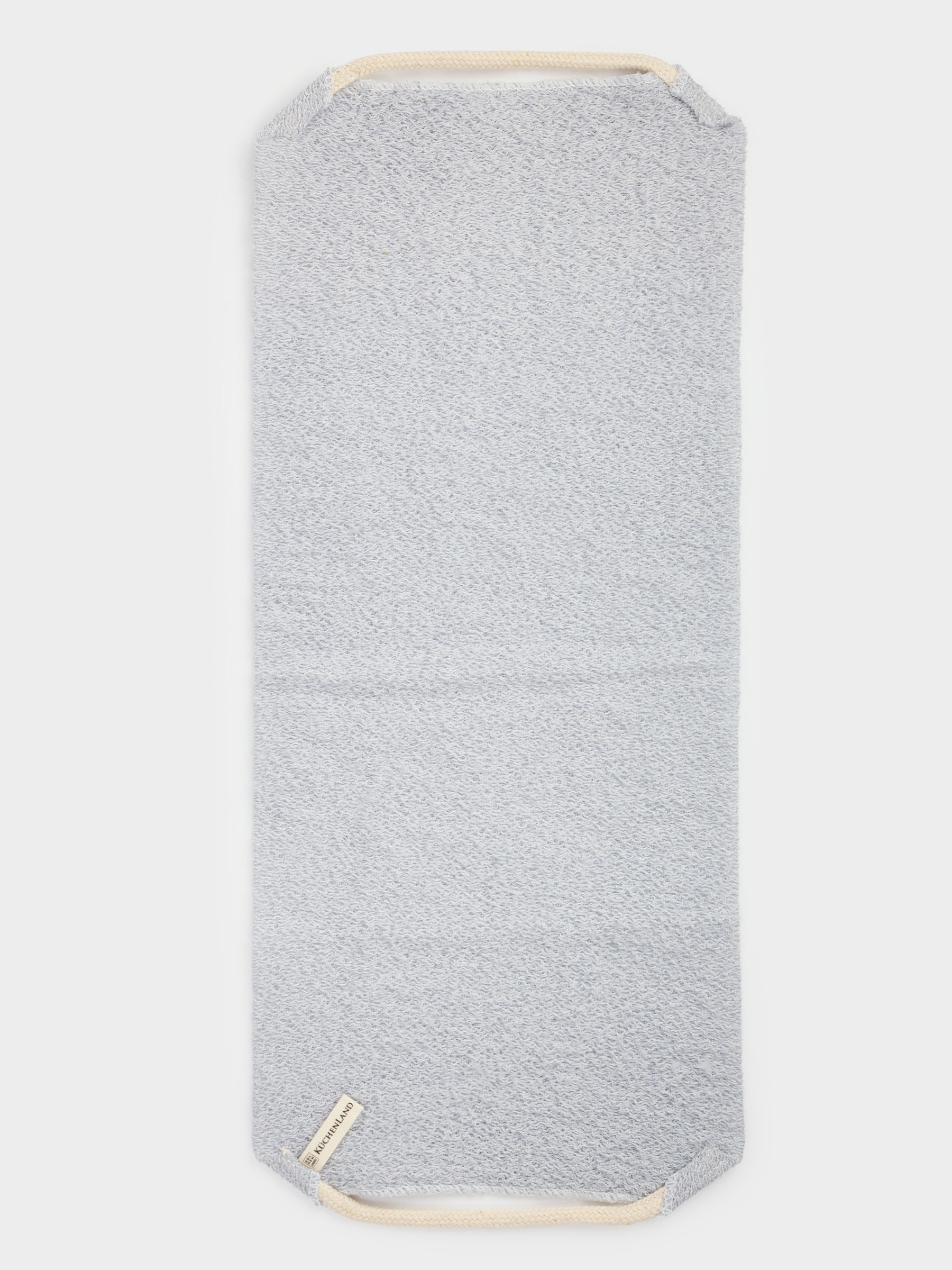 Washcloth-tape for washing the body, 45x21 cm, nylon / cotton, gray-blue, Unique spa, image-2