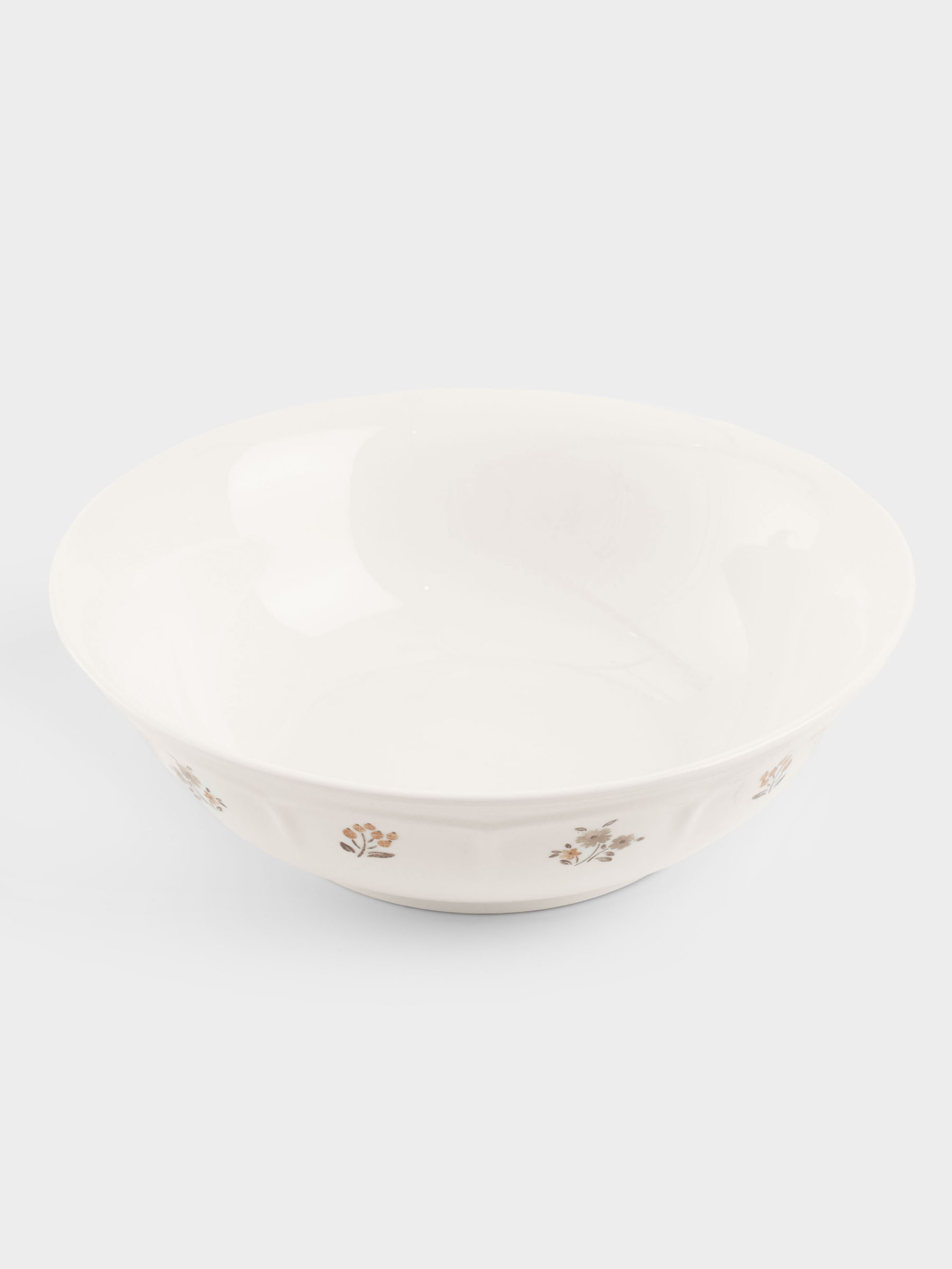 Salad bowl, 23x7 cm, 1.45 l, porcelain N, white, vintage flowers, La flore, image-2