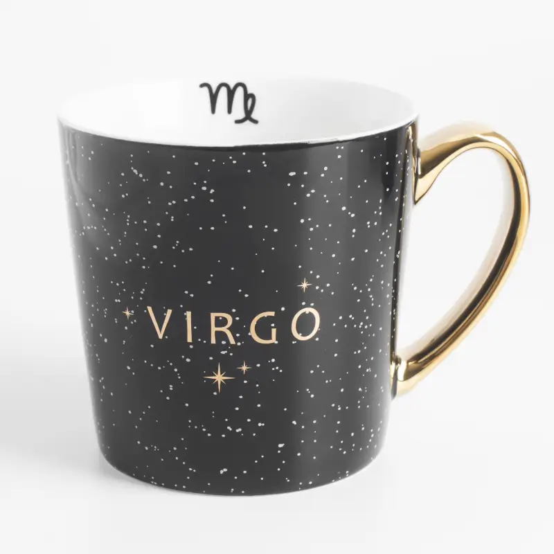 Mug, 500 ml, porcelain N, black, Virgin, Zodiac ,image-0