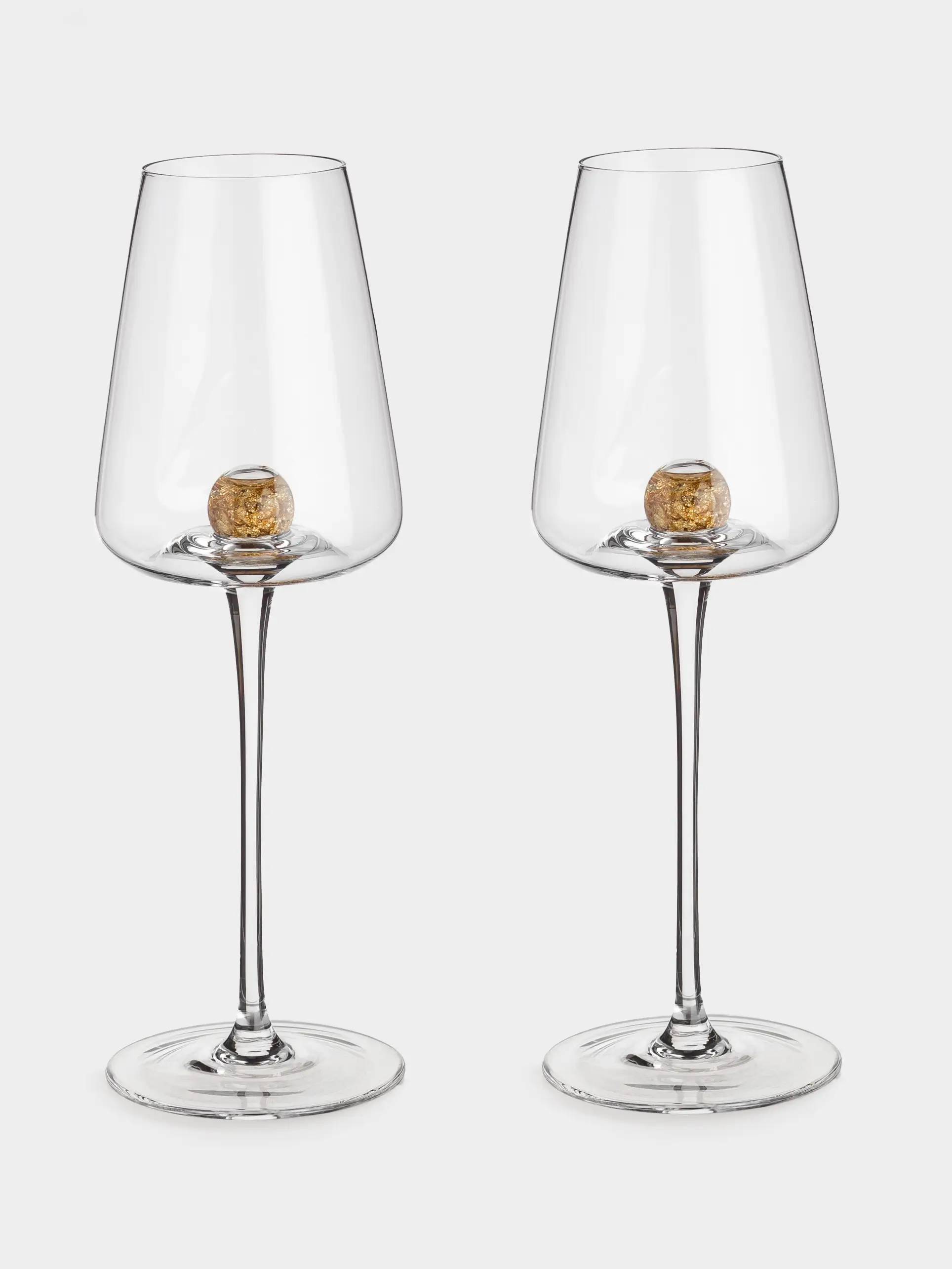 Drinking glass, 350 ml, 2 pcs, Crystal glass, Amber ball, Sorento, image-0