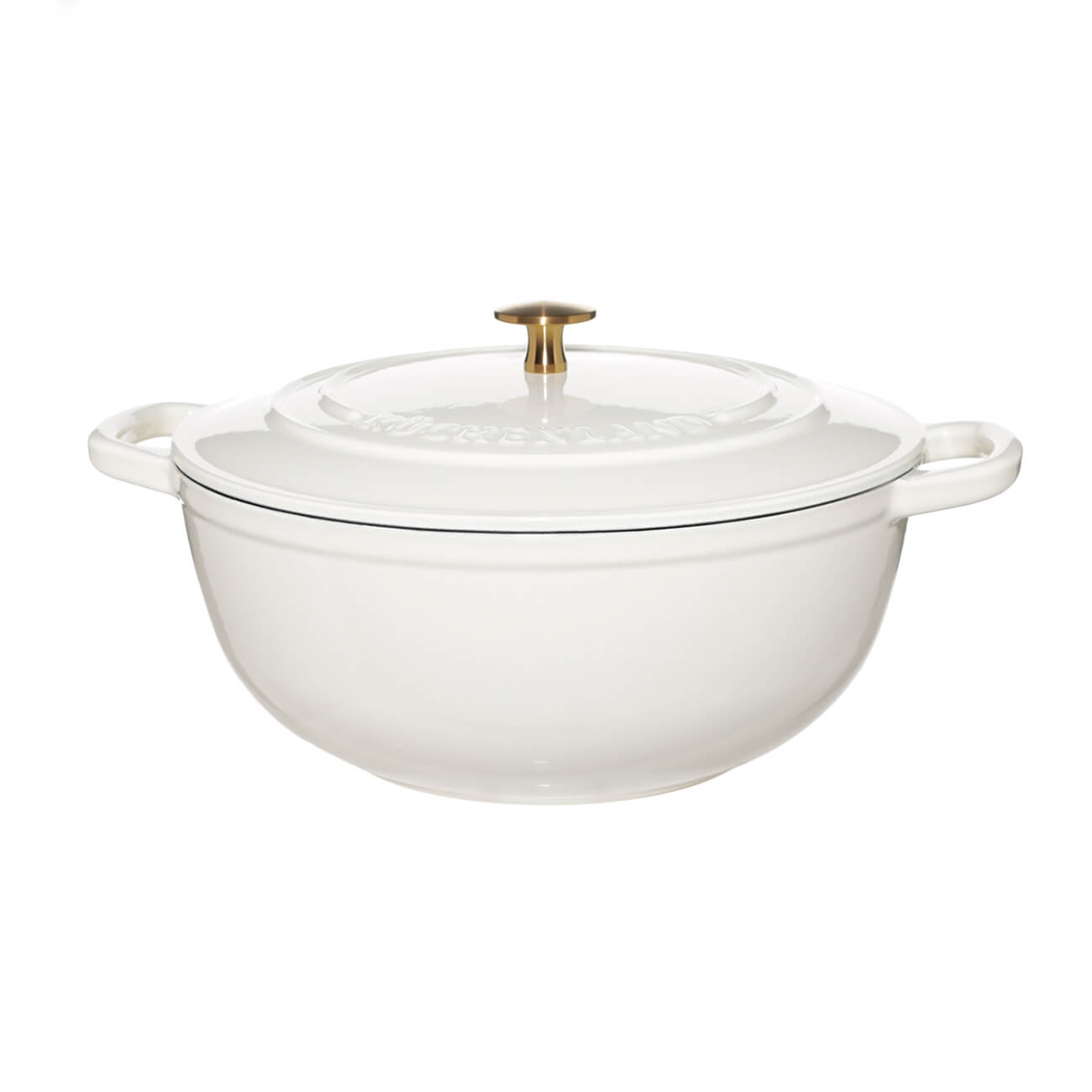 Cauldron, 25 cm, 3.5 l, with lid, cast iron, milk, Light kitchen