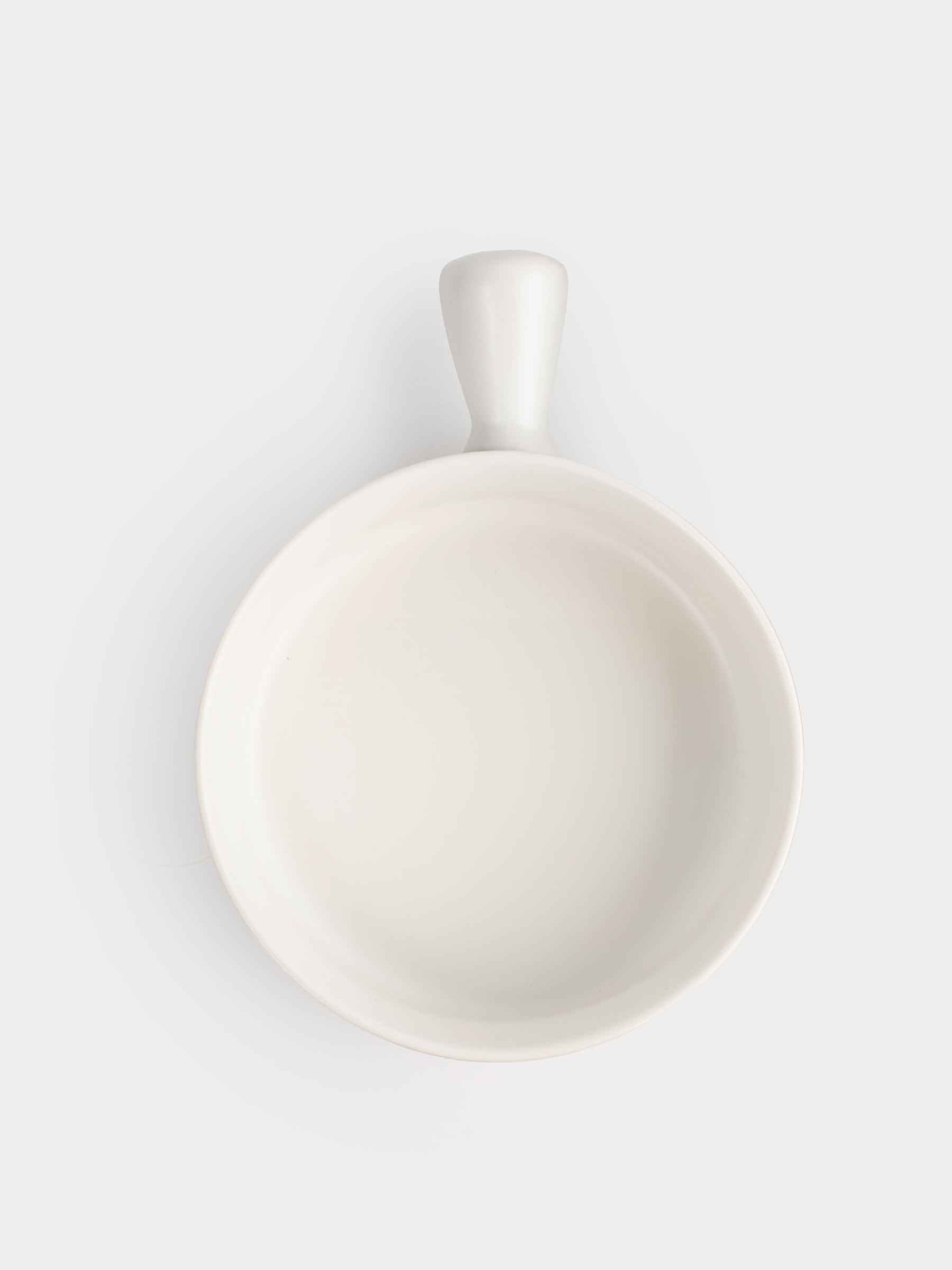Baking dish, 15 cm, with handle, round, ceramic, white, Light kitchen, image-8
