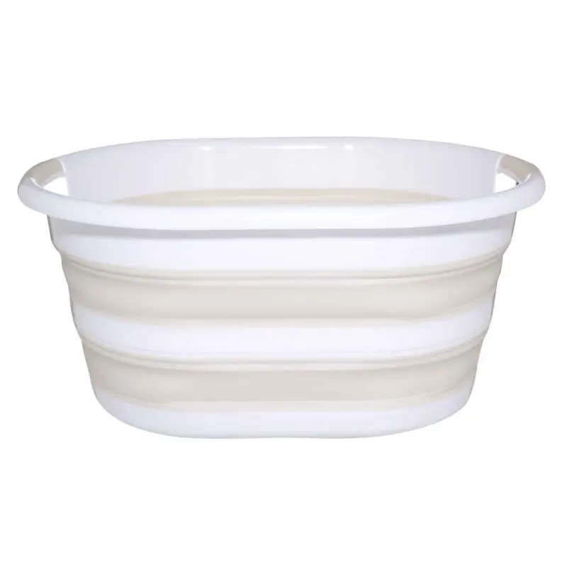 Foldable basin, 24 L, oval, rubber / plastic, grey, Foldaway ,image-0