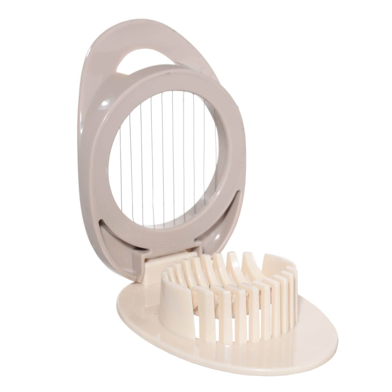 Egg slicer, 12 cm, steel / plastic, beige, Soft kitchen