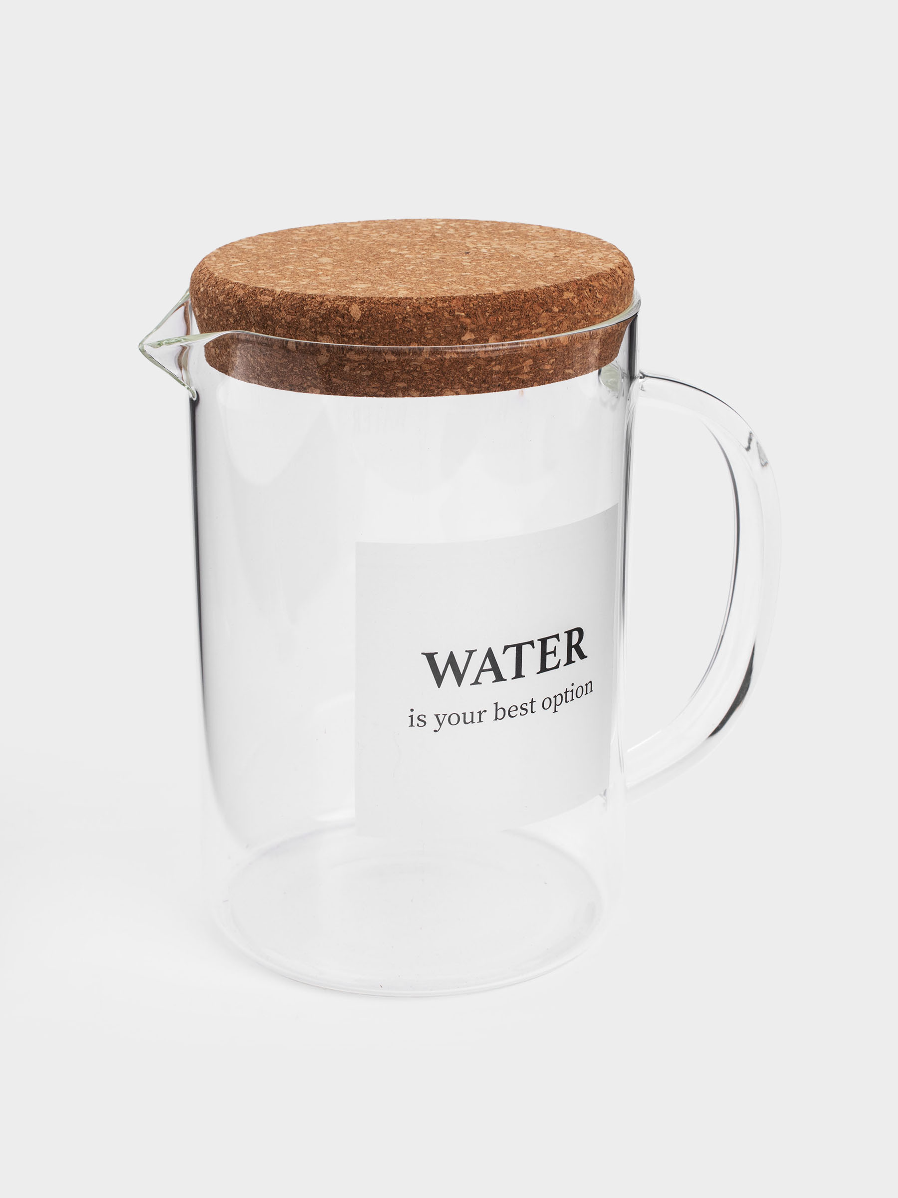Jug, 1,7 l, with lid, B glass stopper, Clear font, image-2