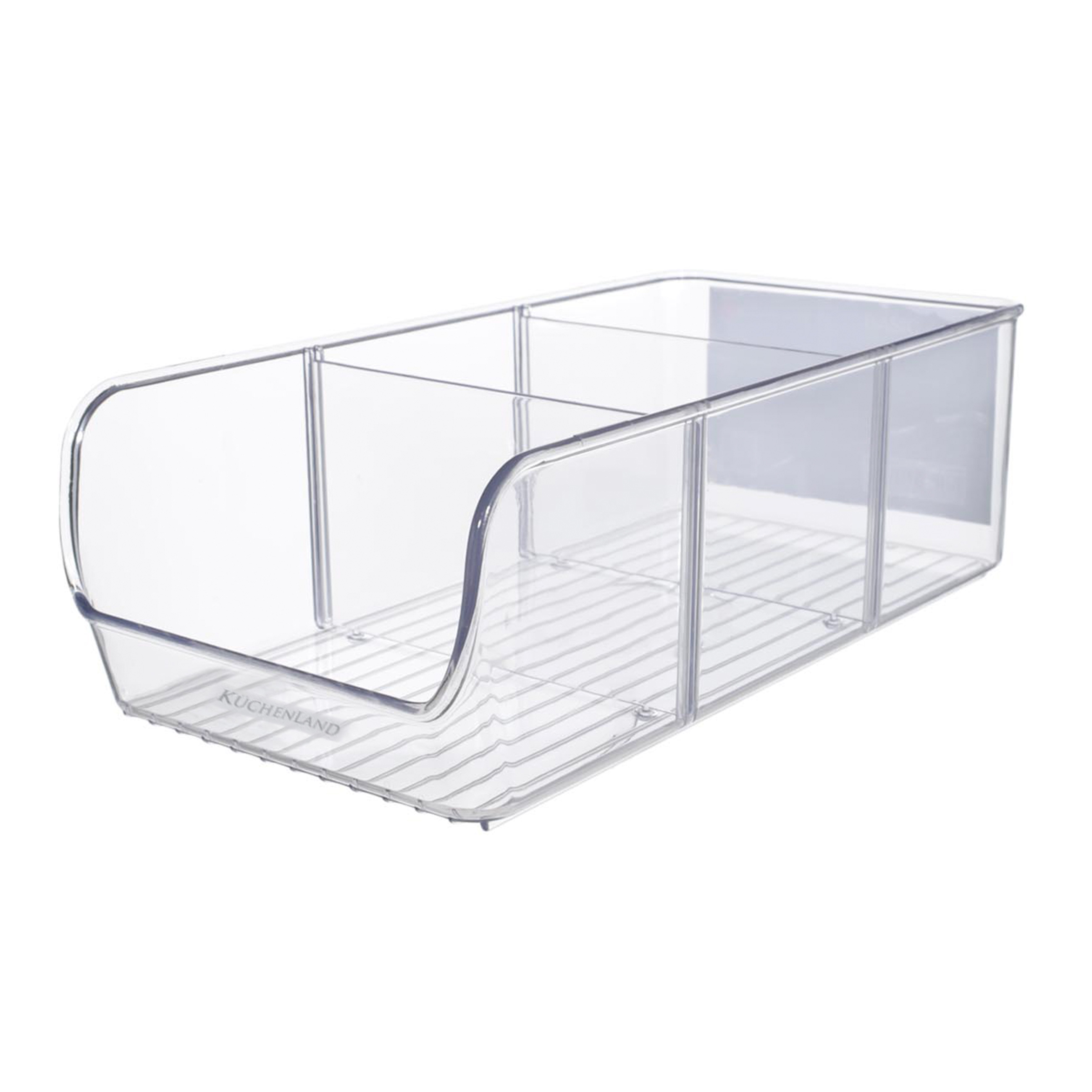 Refrigerator organizer box, 27x14 cm, 3 units, plastic, Basic, image-0