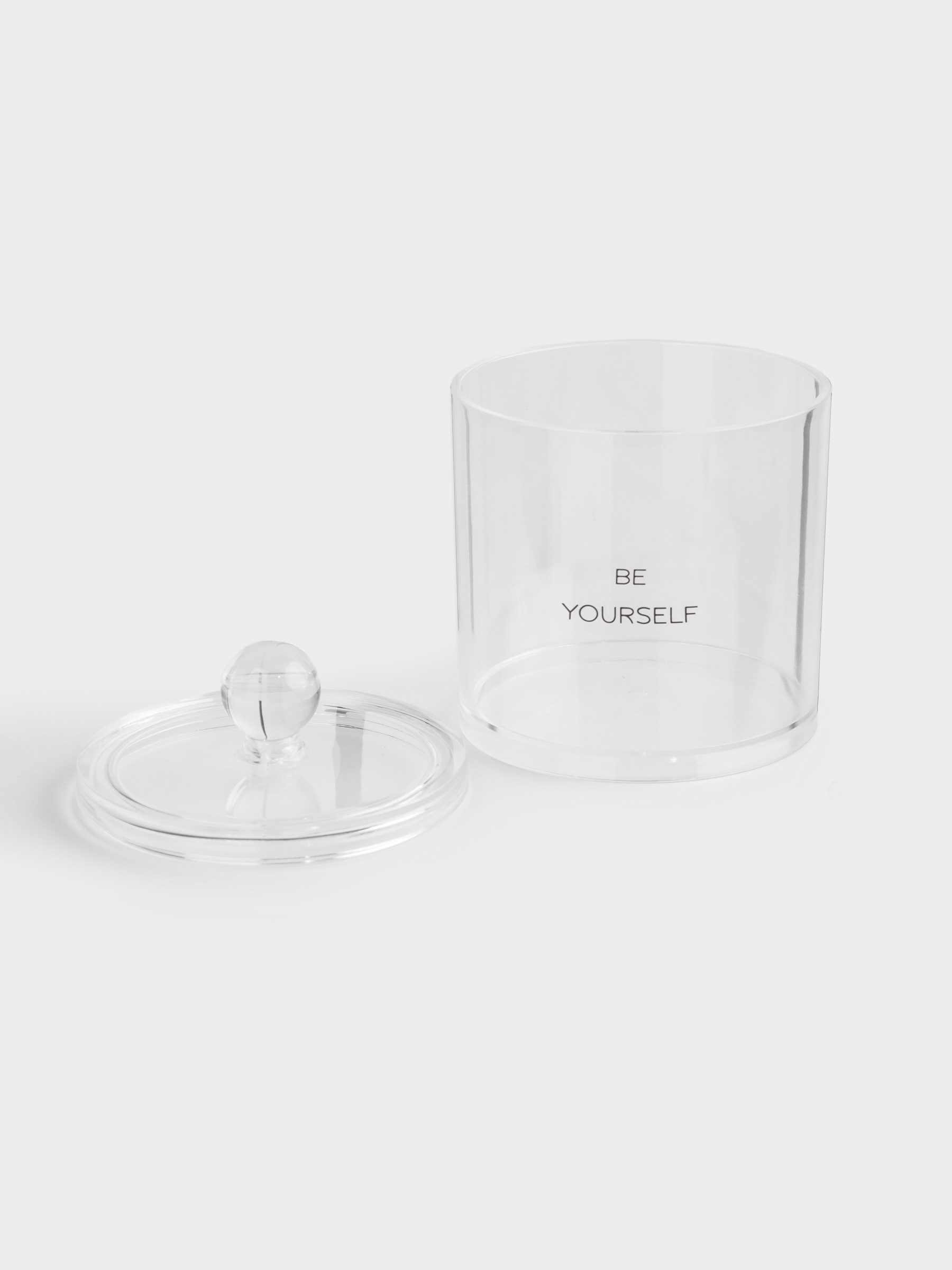 Cotton pad / swabs container, 10x13 cm, with lid, plastic, Basic font, image-4