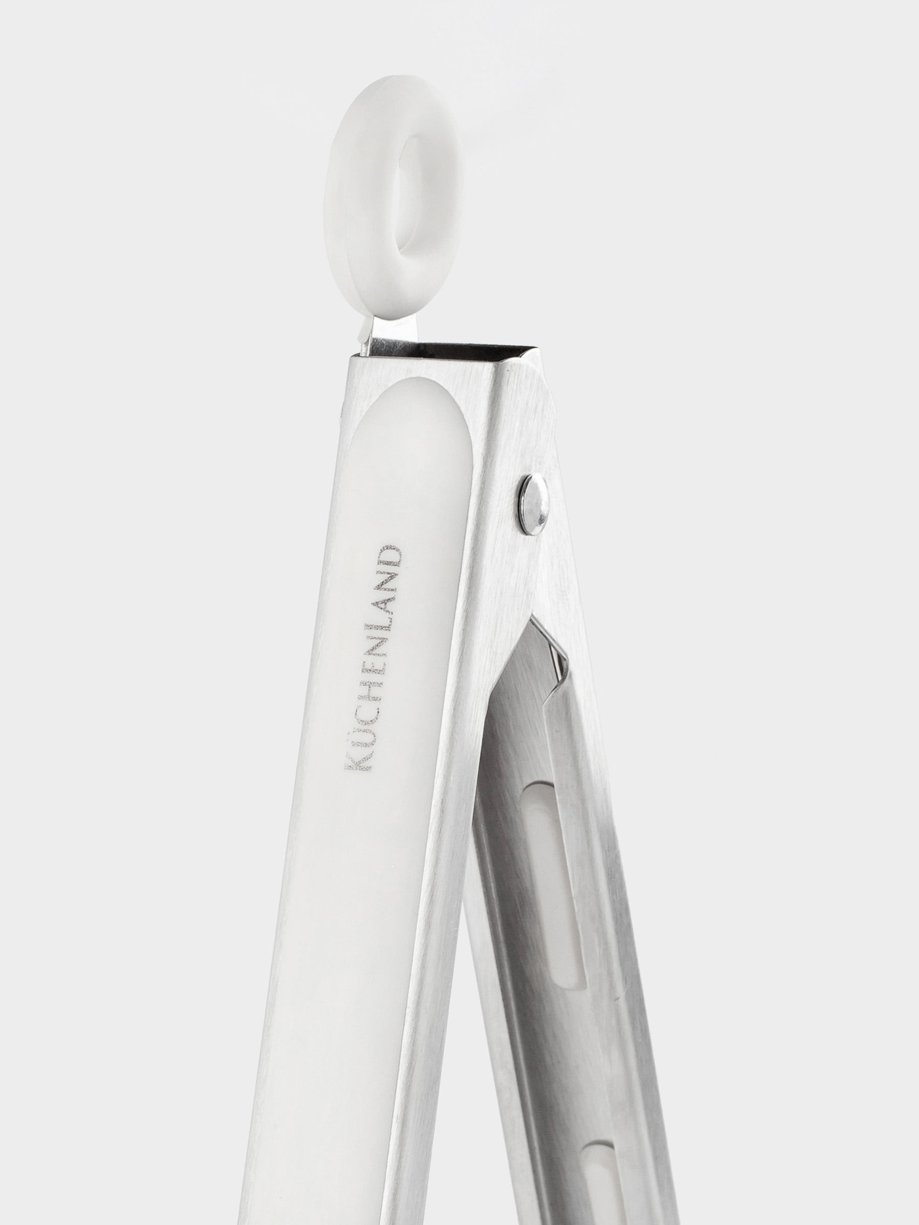Kitchen tongs, 27 cm, silicone / steel, milky, soft kitchen, image-6