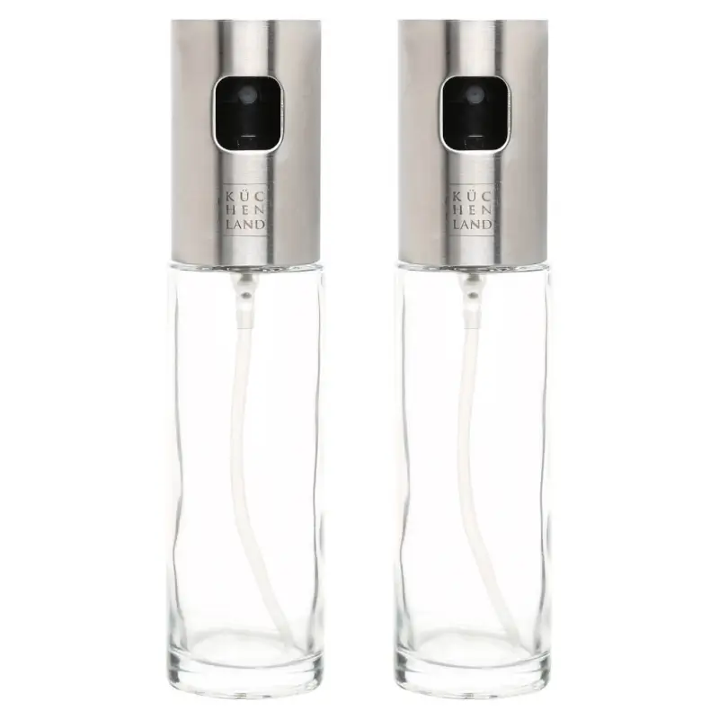 Oil and vinegar spray dispenser, 100 ml, 2 pcs, glass / steel, Classic
