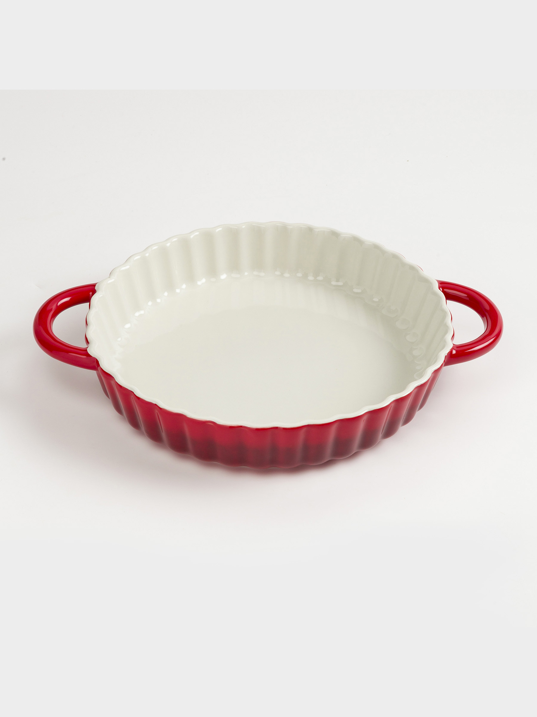 Baking dish, 28 cm, ceramic, round, burgundy, Gradient, Cakes gradient, image-3