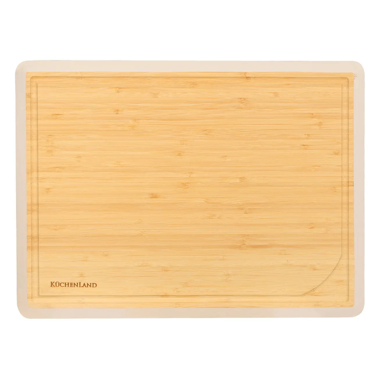 Cutting board, 38x28 cm, bamboo, rectangular, milk edging, Bamboo, image-0