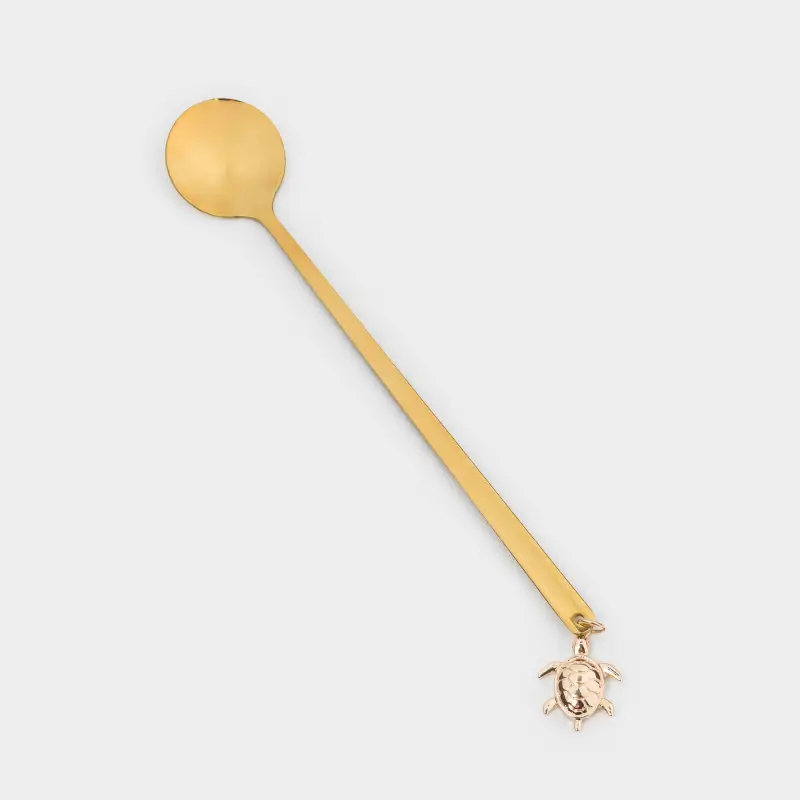 Dessert spoon, 19 cm, steel, golden, Turtle, Grand turtle ,image-0
