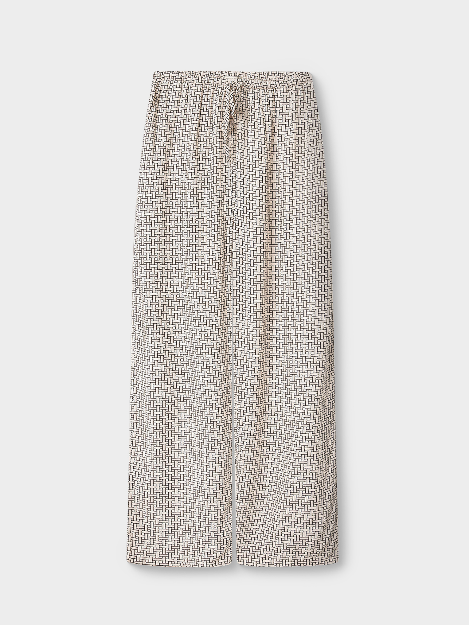 Women's trousers, size S, wide, viscose, milky black, Lines, Eniola, image-4