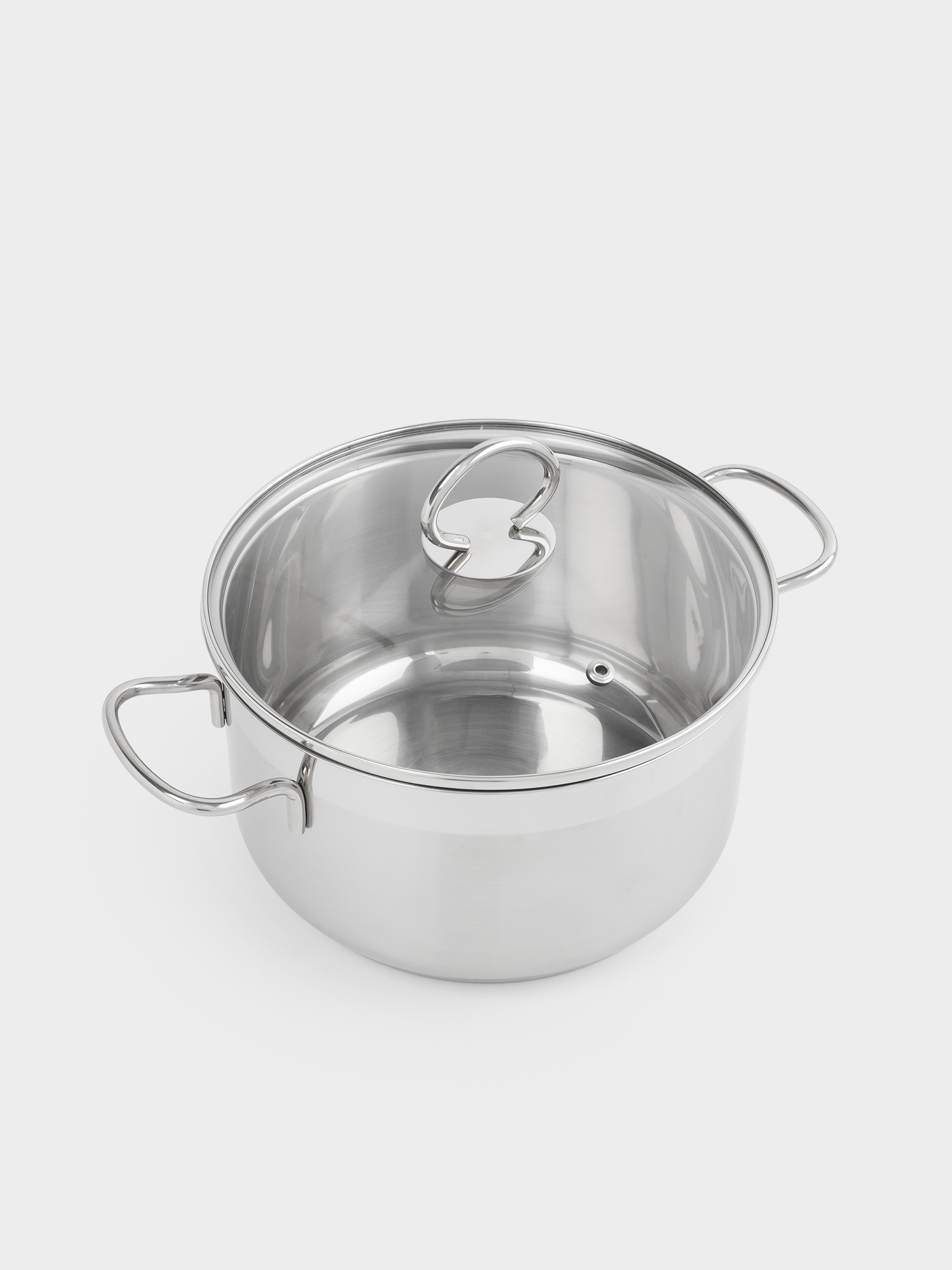 Pan, 20 cm, 3.5 l, with lid, steel / glass, Egoist lite, image-1